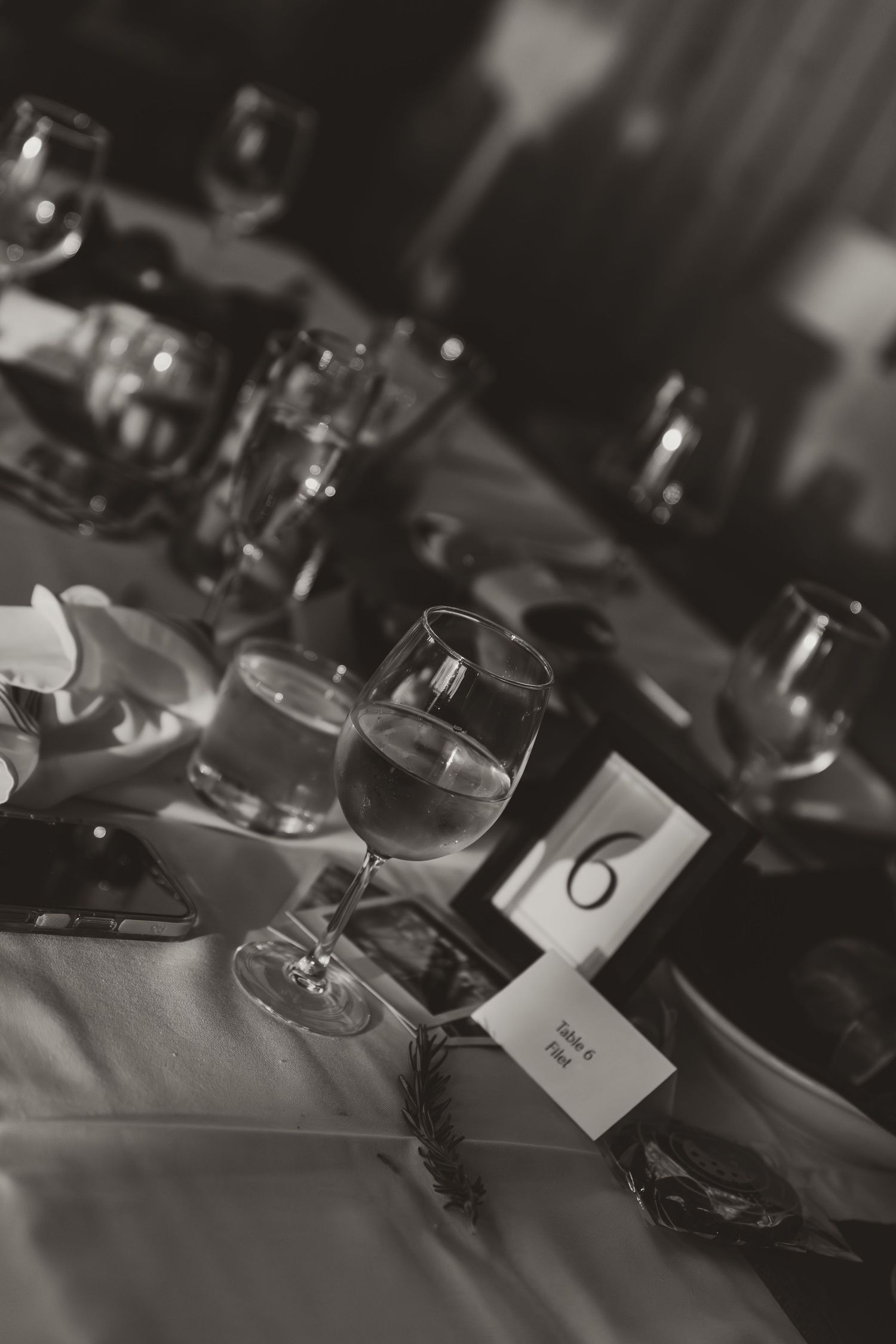 Table Detail photo captured during wedding
