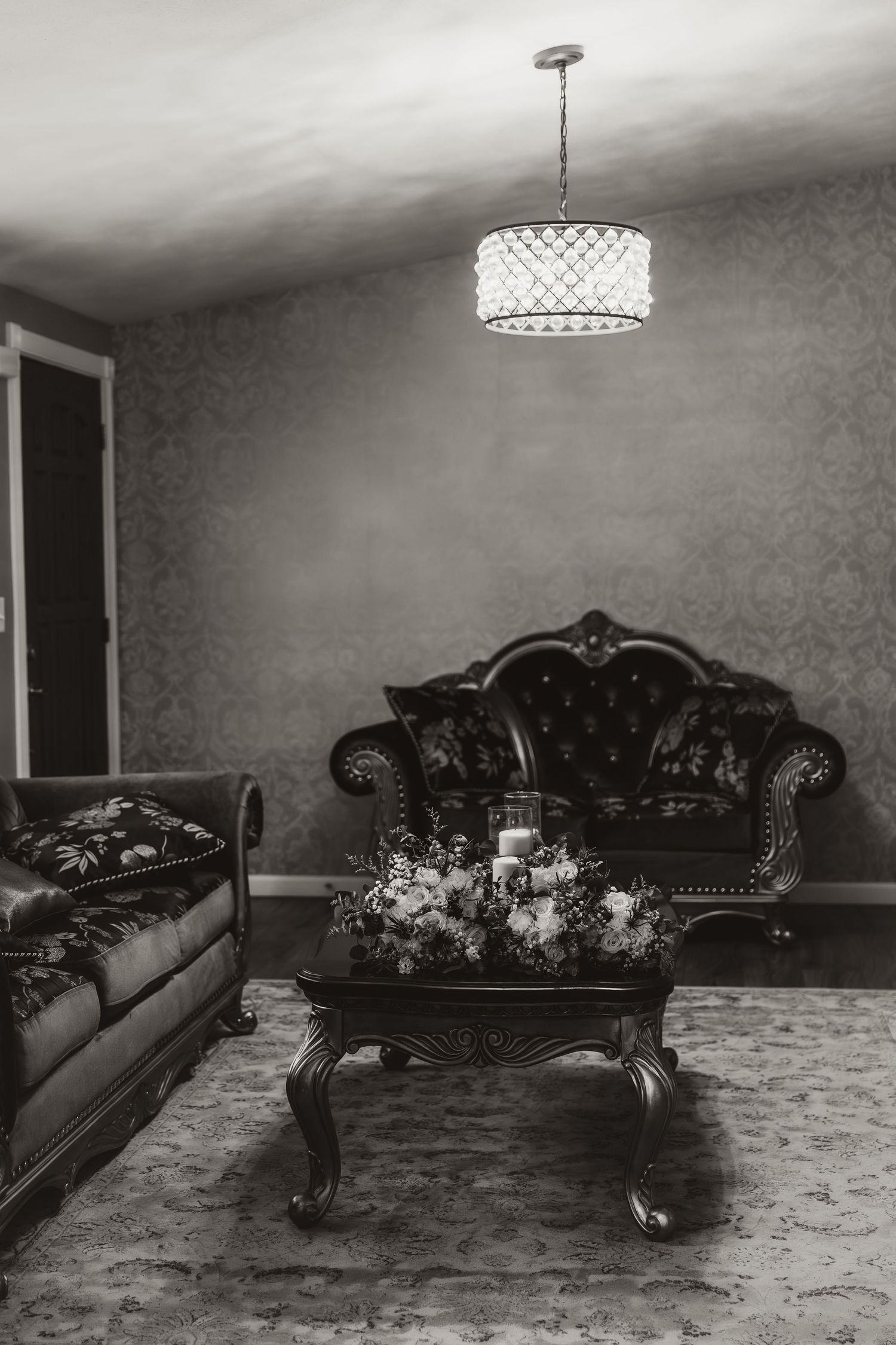 Detail photo of bridal area at dragonfly wedding venue photographed by southern illinois elopement photographer