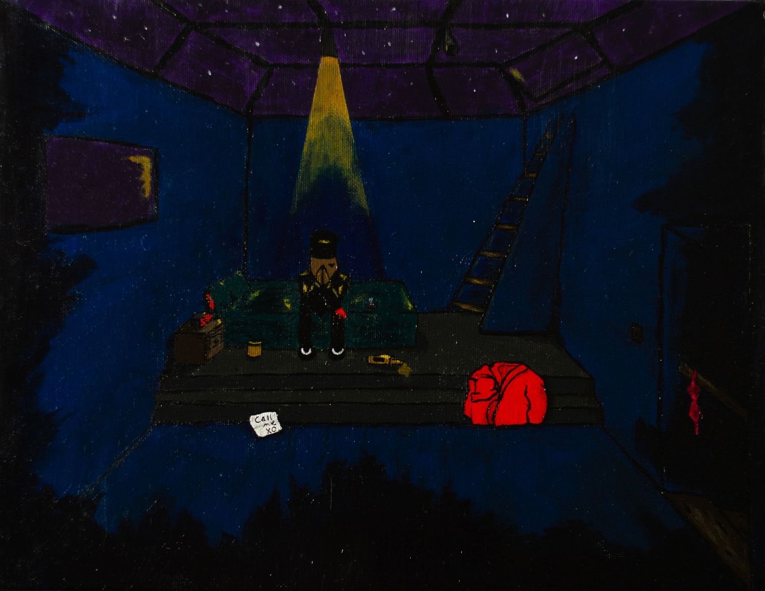 Acrylic Painting on canvas panel of my interpretation of the song 