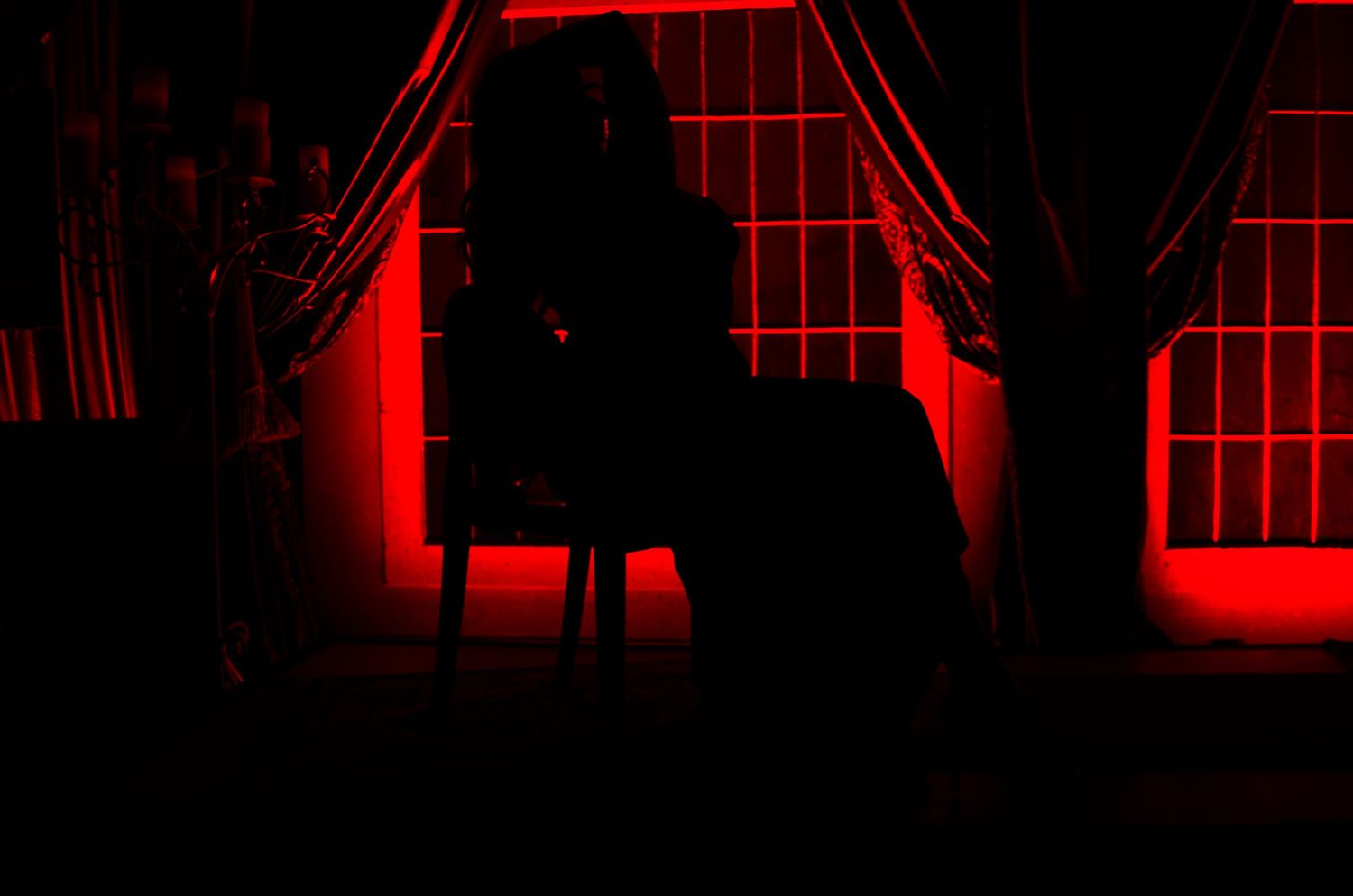 Photo silhouette of the vampire luring us with just her body.