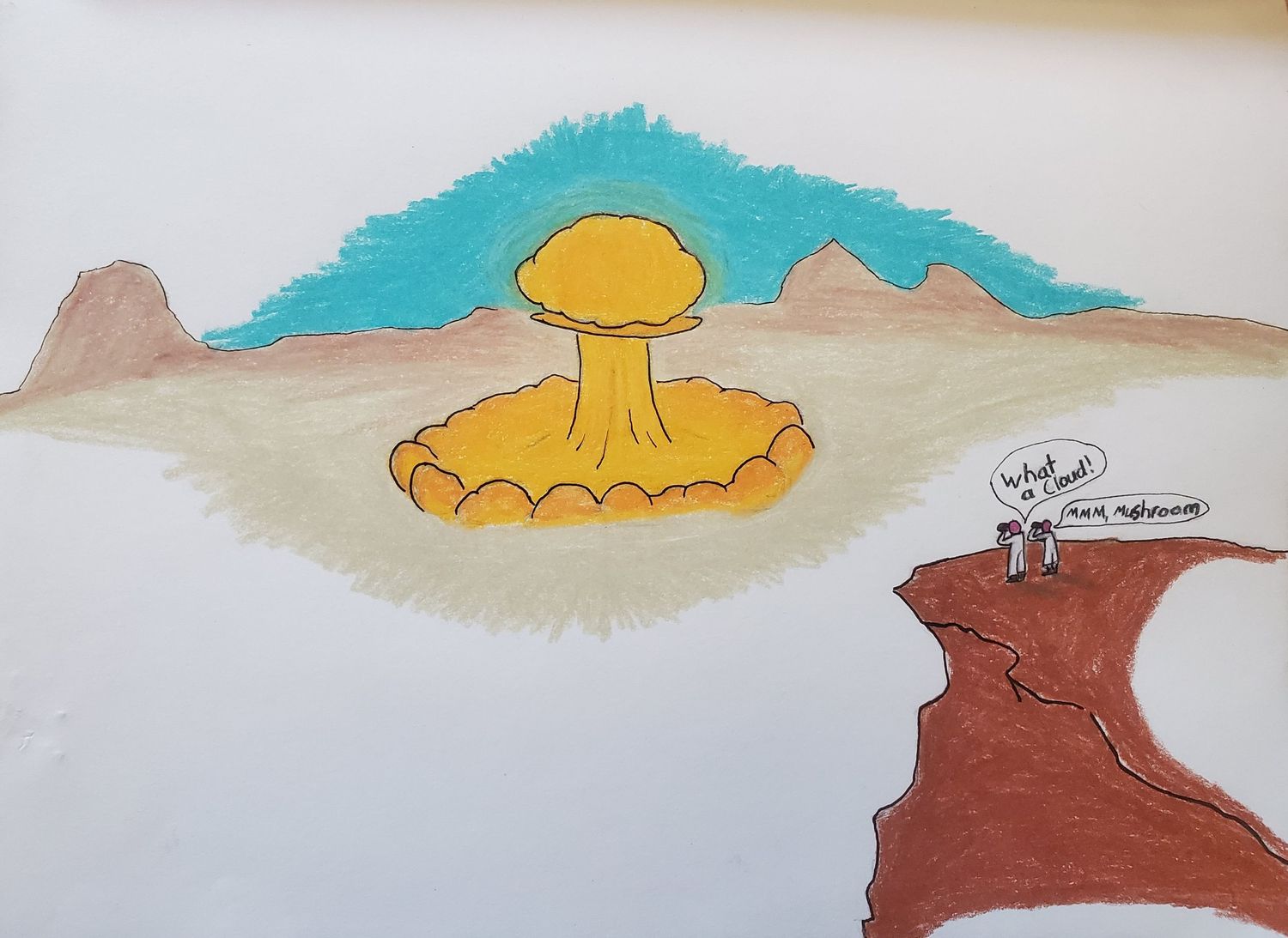 Illustration on paper with pencil, pen, and colored pencils. How we view power differently.