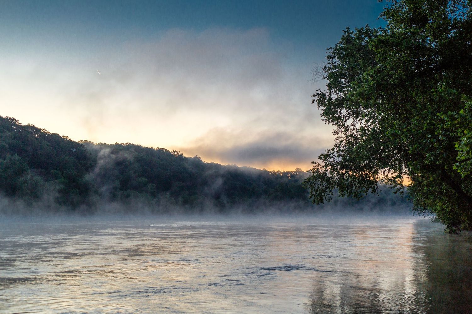 James River sunrise with mist