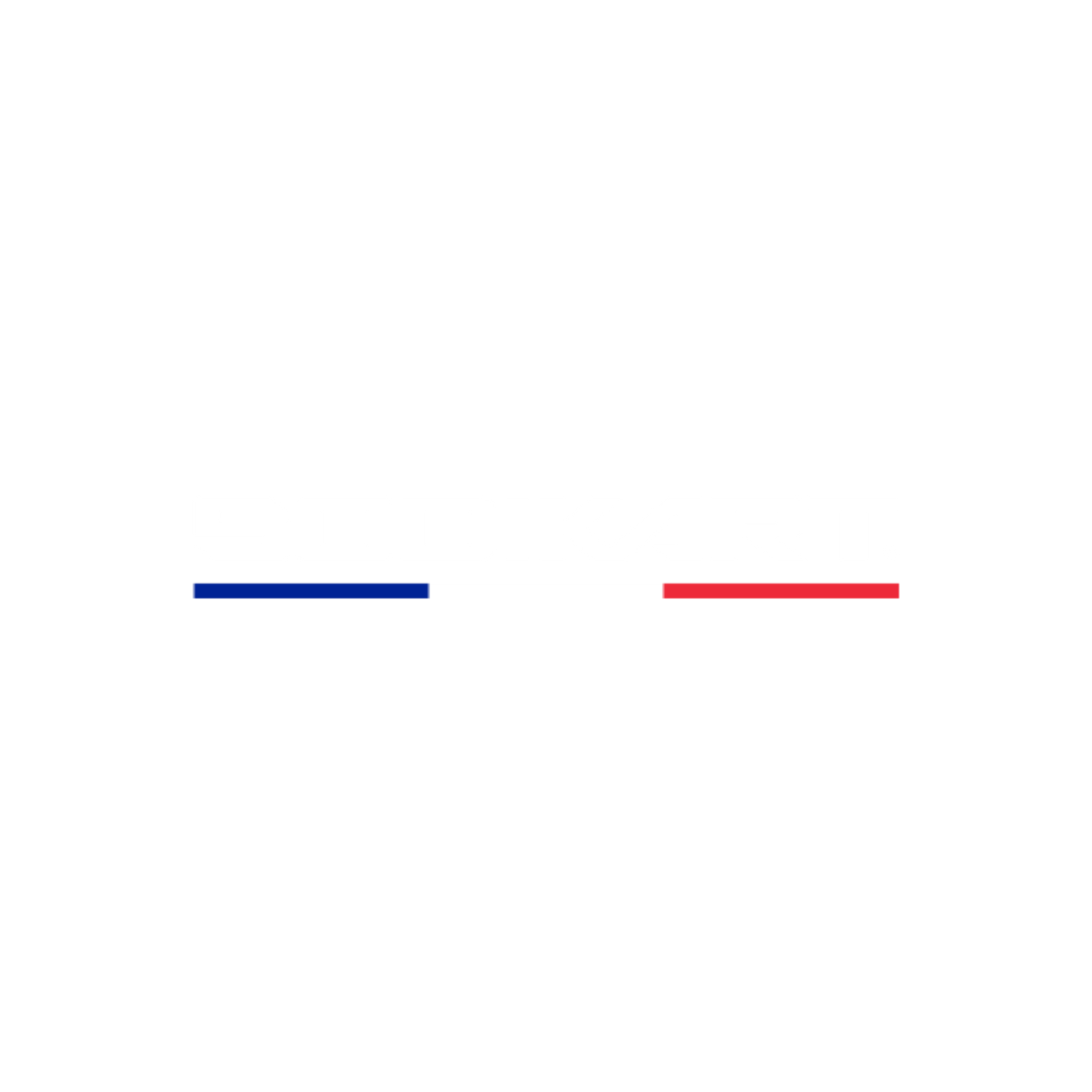 Two parallel horizontal lines, one blue and one red, displayed side by side on a white background.