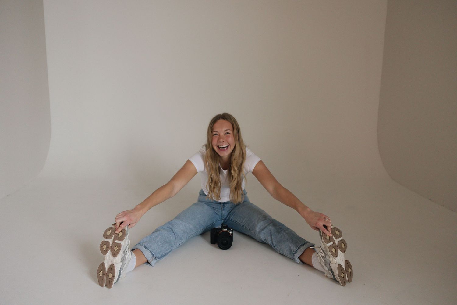 Ellie Ann Photo branding session in a studio.