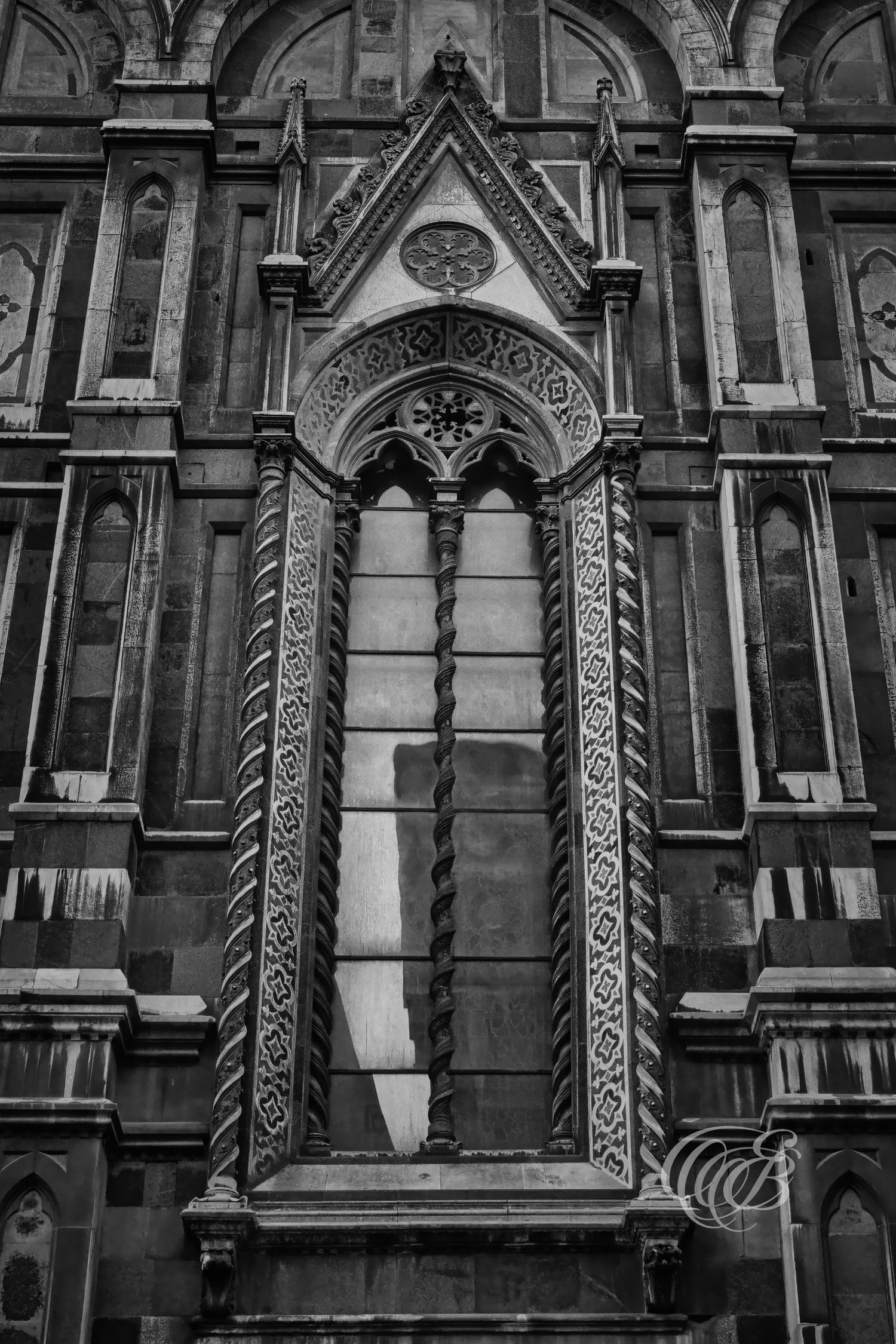 Italy – Santa Maria del Fiore - Florence – black and white photo of the cathedral façade, by Eduardo Bartoli
