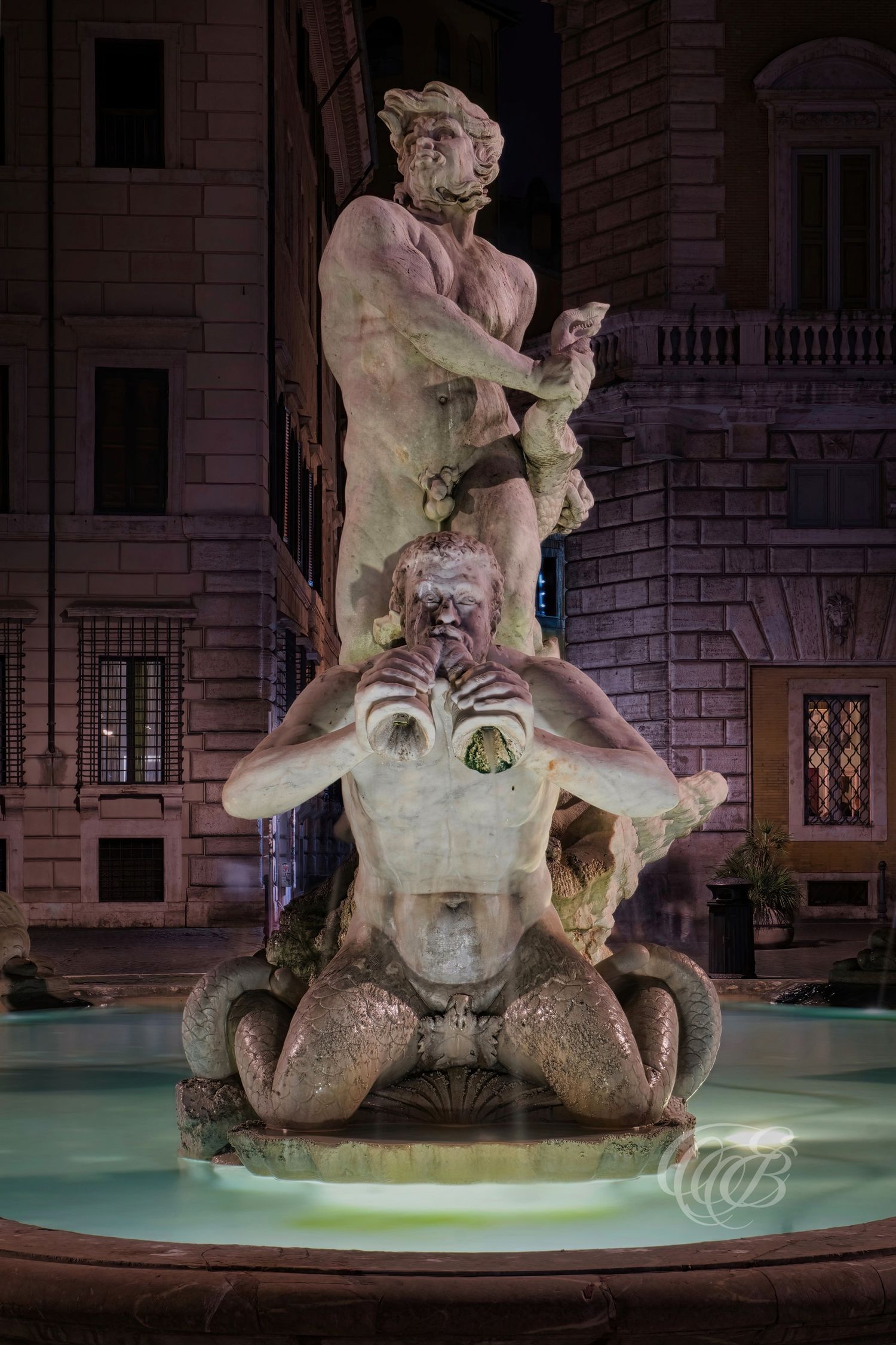 Italy – Fontana del Moro in Piazza Navona - Rome – baroque fountain with Moor sculpture in the historic square, photo by Eduardo Bartoli