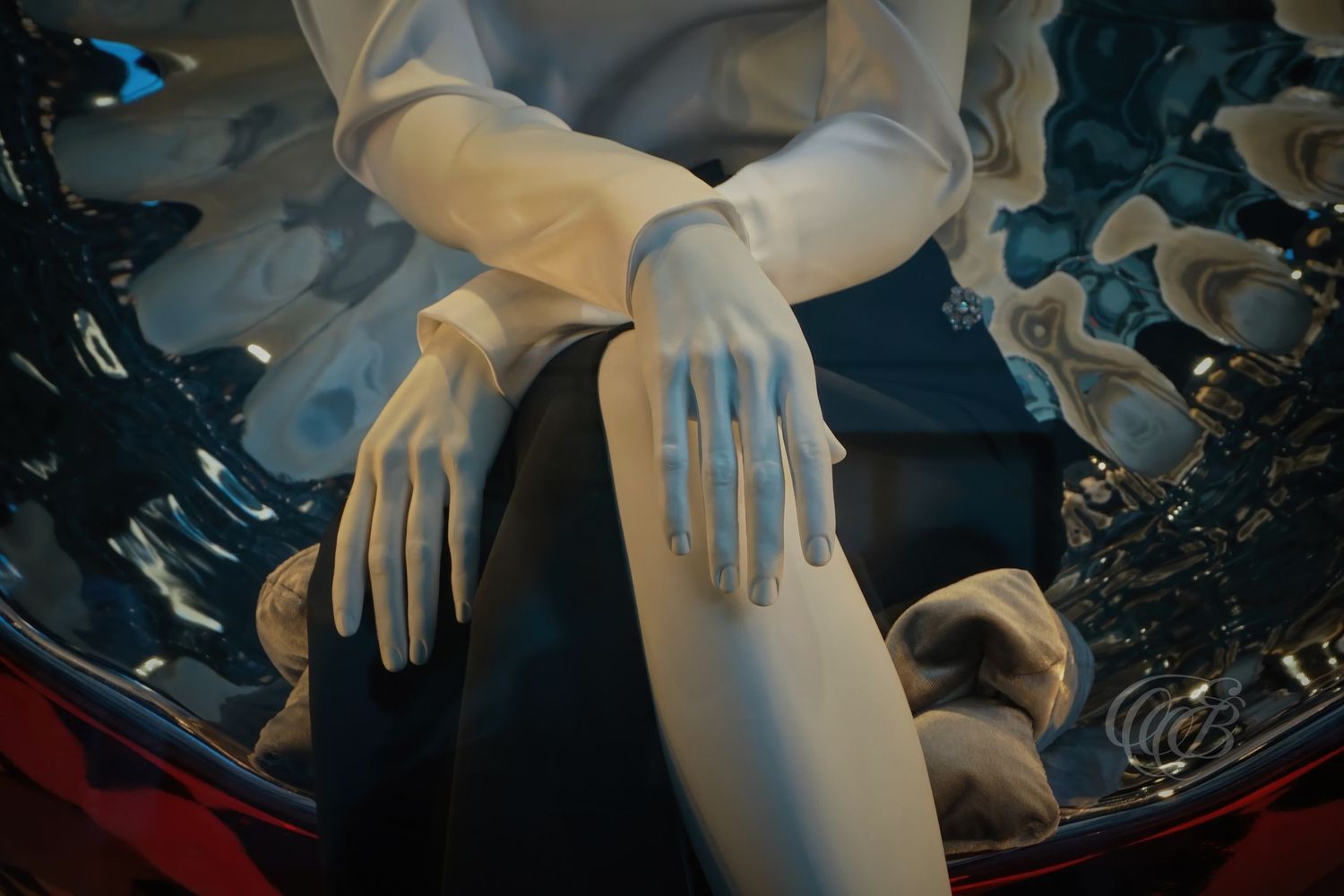 Italy – Prada window display hands - Florence – sculptural hands in fashion storefront display, photograph by Eduardo Bartoli