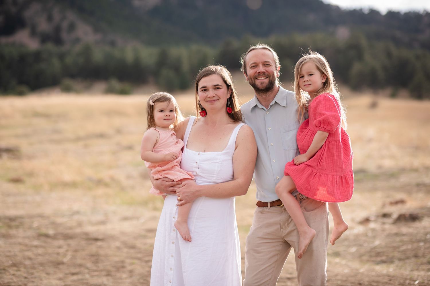 Photography of a family True to Life color at Chautauqua Park, Boulder, CO, photography by Angelice Caballer