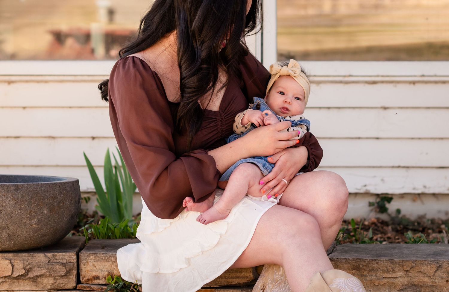 Family photography, close-up Mother and Baby pose, true to life colors,  Sandstone Ranch, Longmont by Angelice Caballer