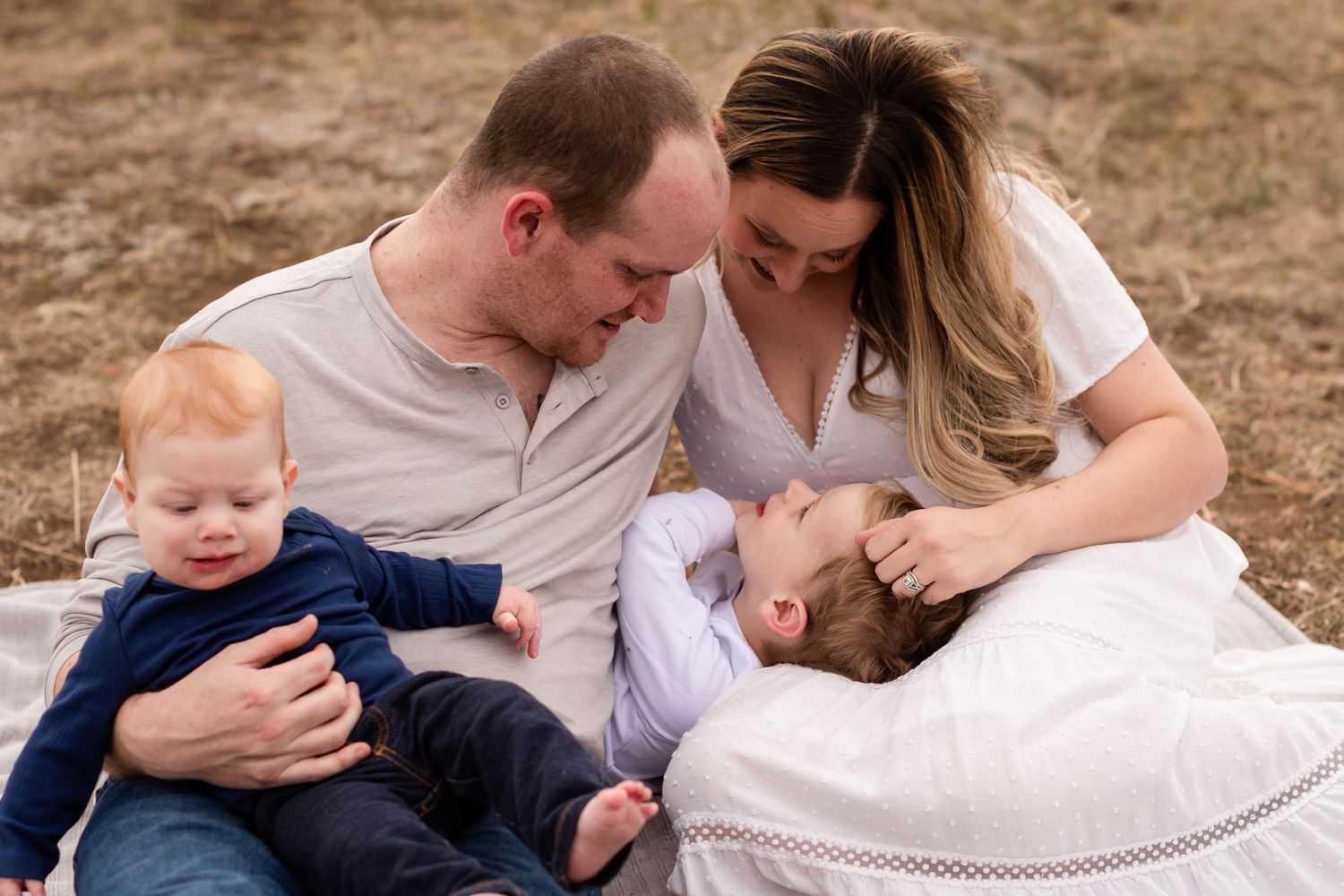 Photography of a family, True to Life color at Chautauqua Park, Boulder, CO, photography by Angelice Caballer