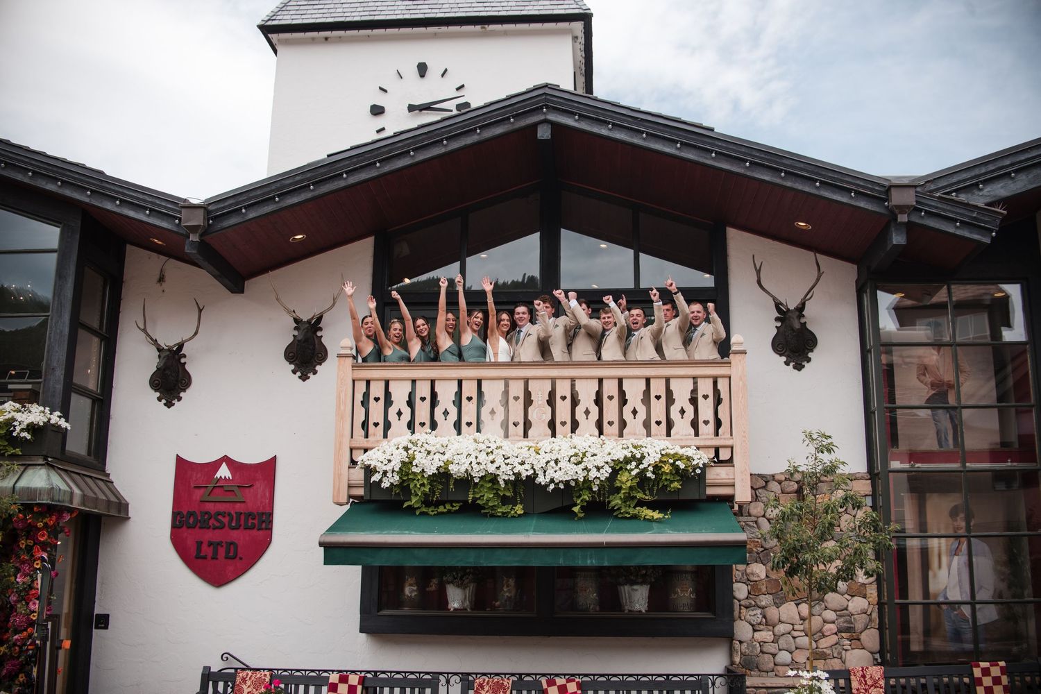 Candid Bridal Party Formals at Gorsuch LTD  in the heart of Vail Village. Perfect for a Vail Wedding Photography by Angelice Caballer