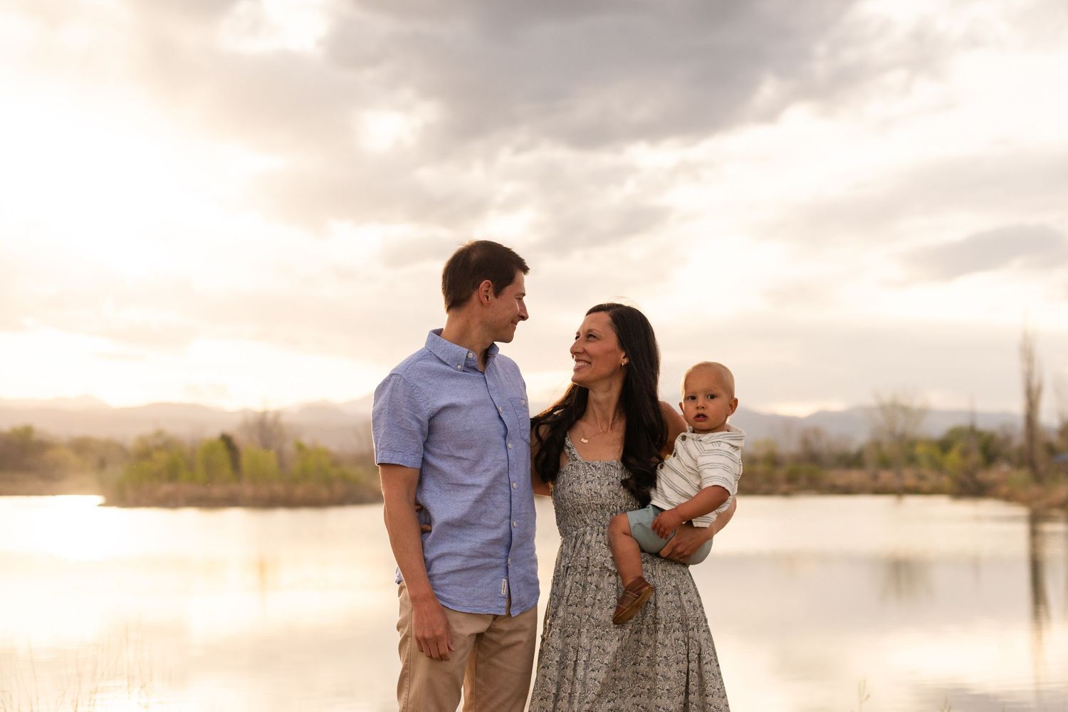 Family photograph, parents,  pose at Golden Ponds, Longmont Co photography true-to-life by Angelice Caballler