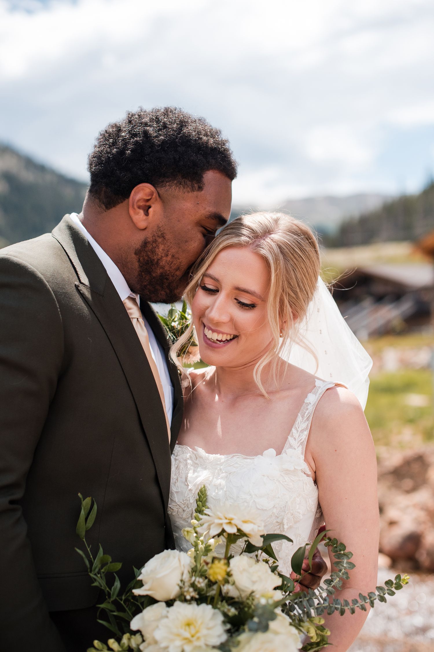 Wedding Photos, Loveland Ski Area, couple posing for formal photos