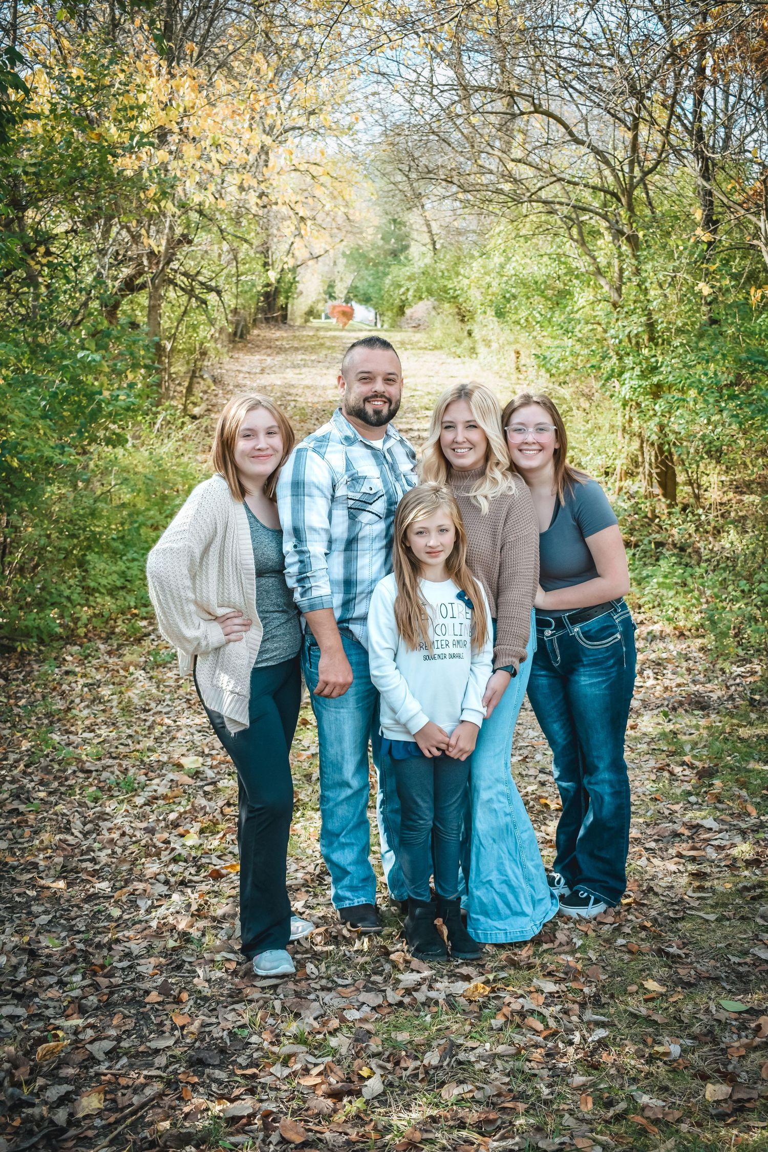 Outdoor family photography session in natural setting Kansas City family photographer