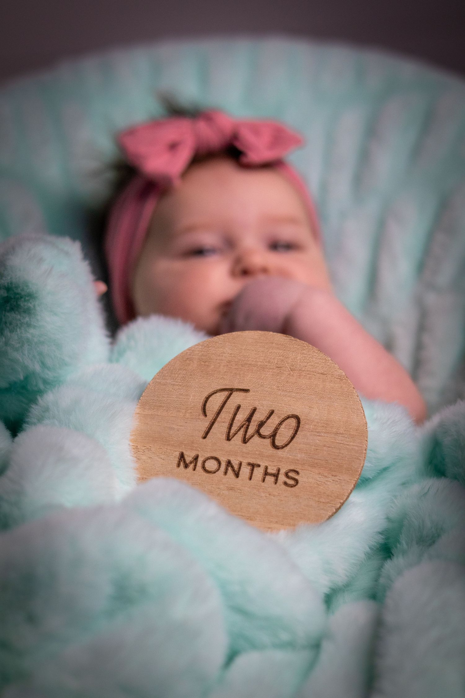 Two month baby milestone photography session Kansas City lifestyle newborn photographer