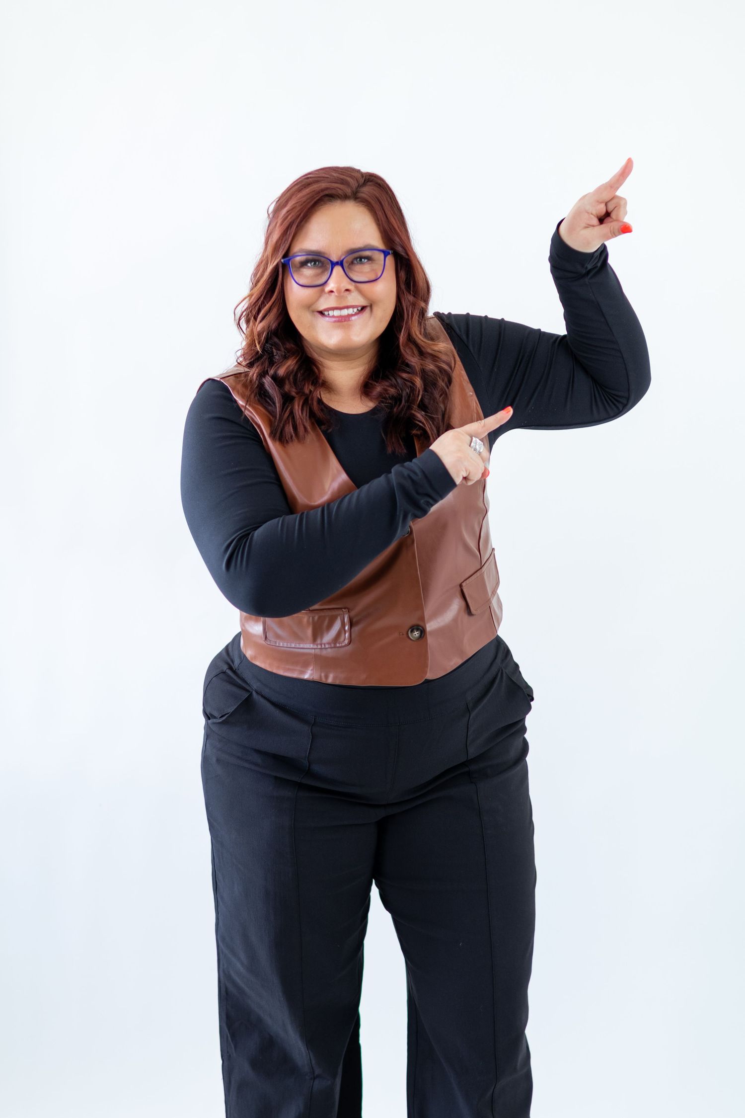 Studio branding headshot of small business owner for personal brand photography Kansas City