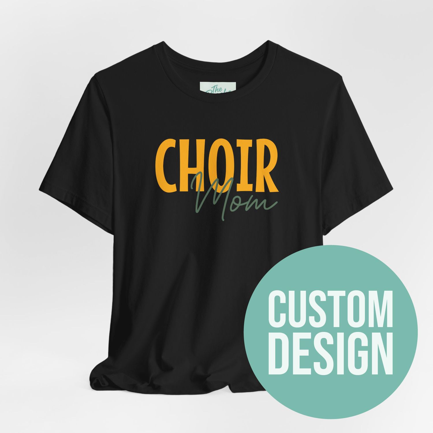 Custom apparel design mockup for business or team shirt branding Kansas City graphic design services