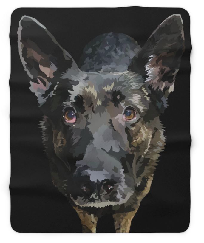Custom dog illustration artwork for apparel or merchandise design Kansas City graphic design services
