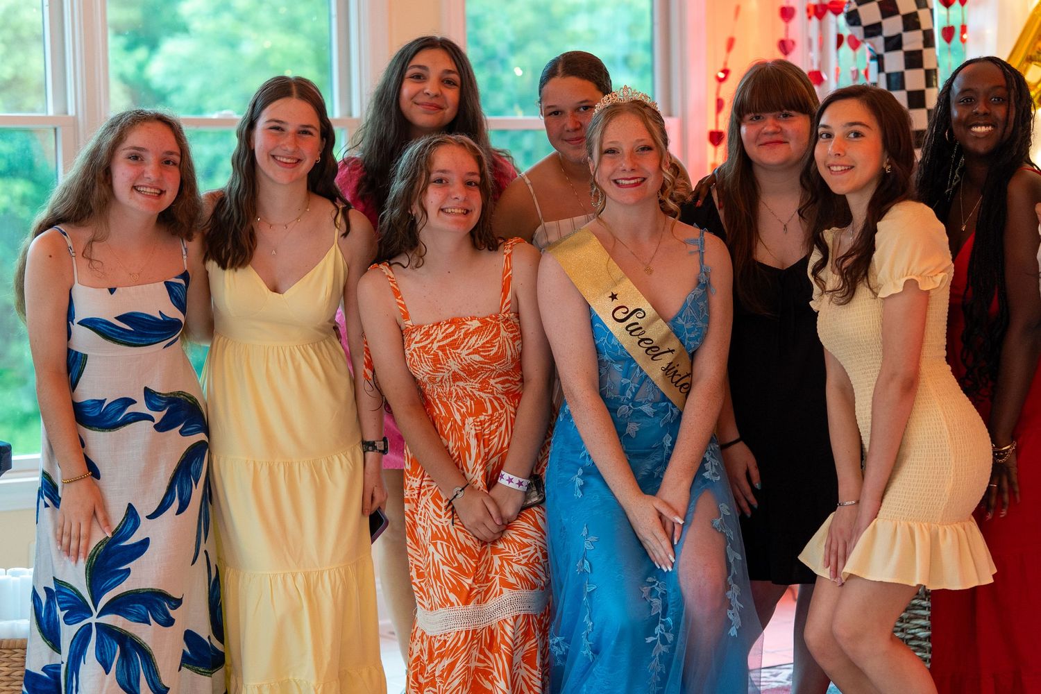 Sweet 16 Birthday party, Birthday Girl standing with her friends in  Bel Air Harford county, Maryland