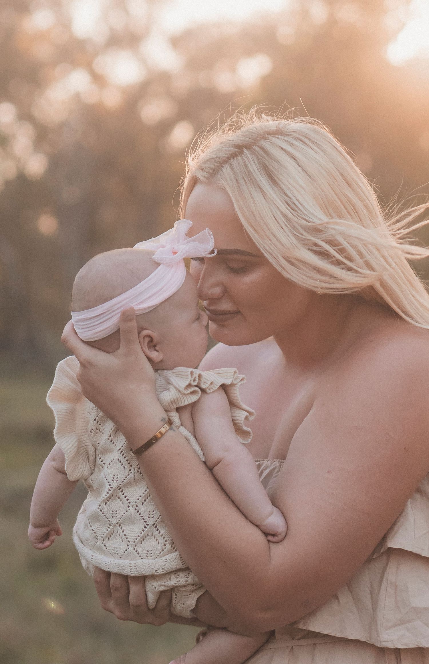 mum and bub newborn photography at golden hour on their family property editorial family photos by shae imagery, affordable flexible