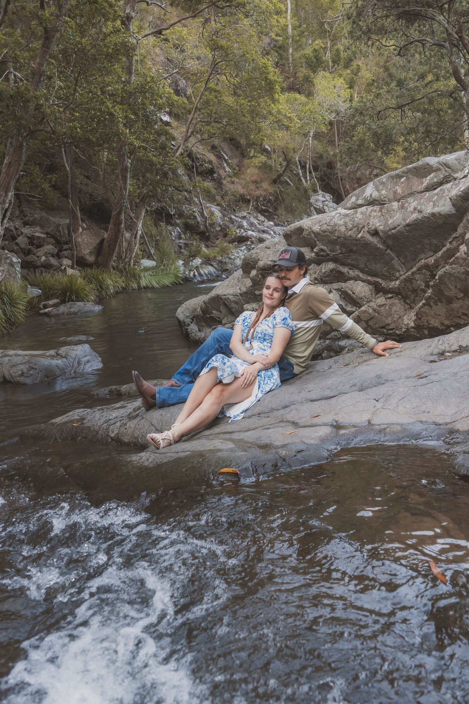 Engagement photos at Cedar Creek, Tambourine QLD, Photos by Shae Imagery Wedding and couples photographer for Gold coast, lockyer Valley
