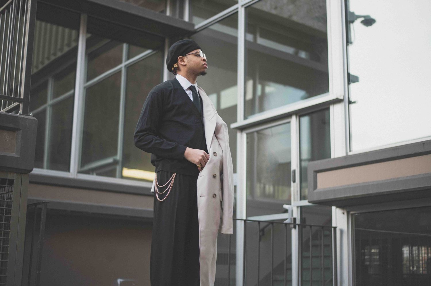 Dressed as a gentleman, A portrait for a fashion stylist from Nigeria, based in Kamloops. The shoot was done in Downtown, BC