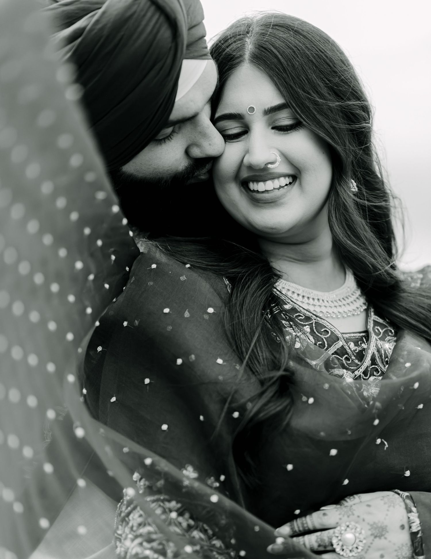 Punjabi couple in Kamloops, BC on their ROKA ceremony day, which is also a wedding ceremony where they get engaged. Kamloops Photographer