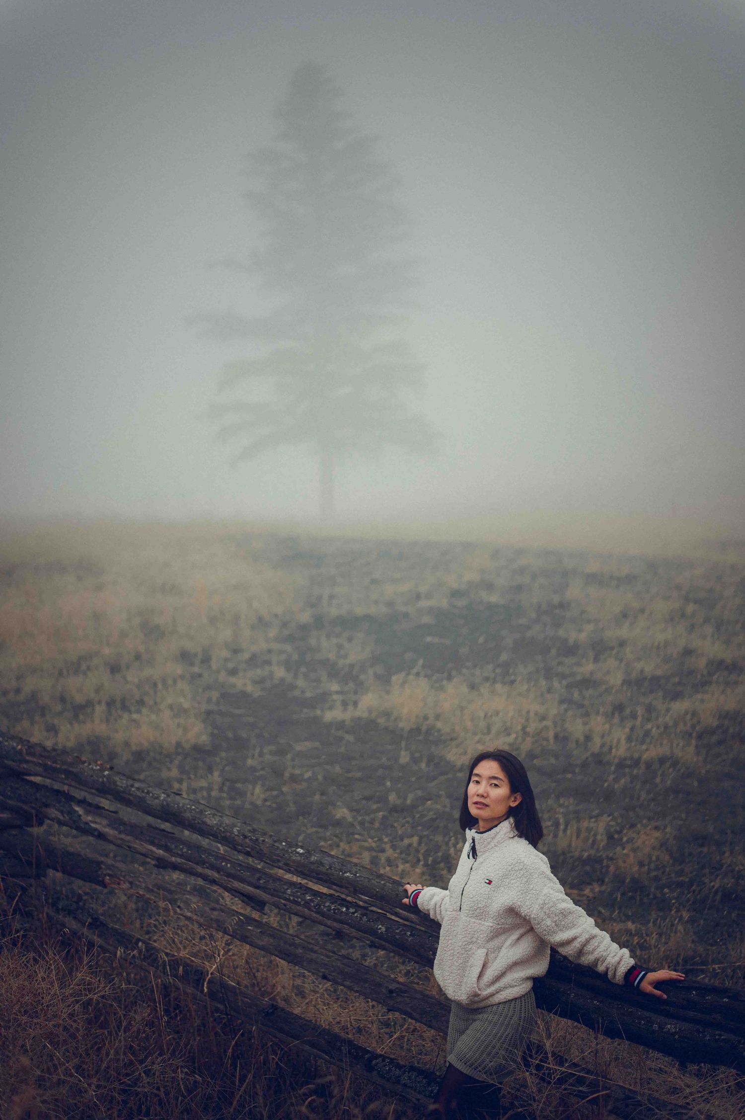 Is there a better way to see a portrait apart from this? Meet my girl. Isn't she lovely. In the Fog, surrounding the city of Kamloops.