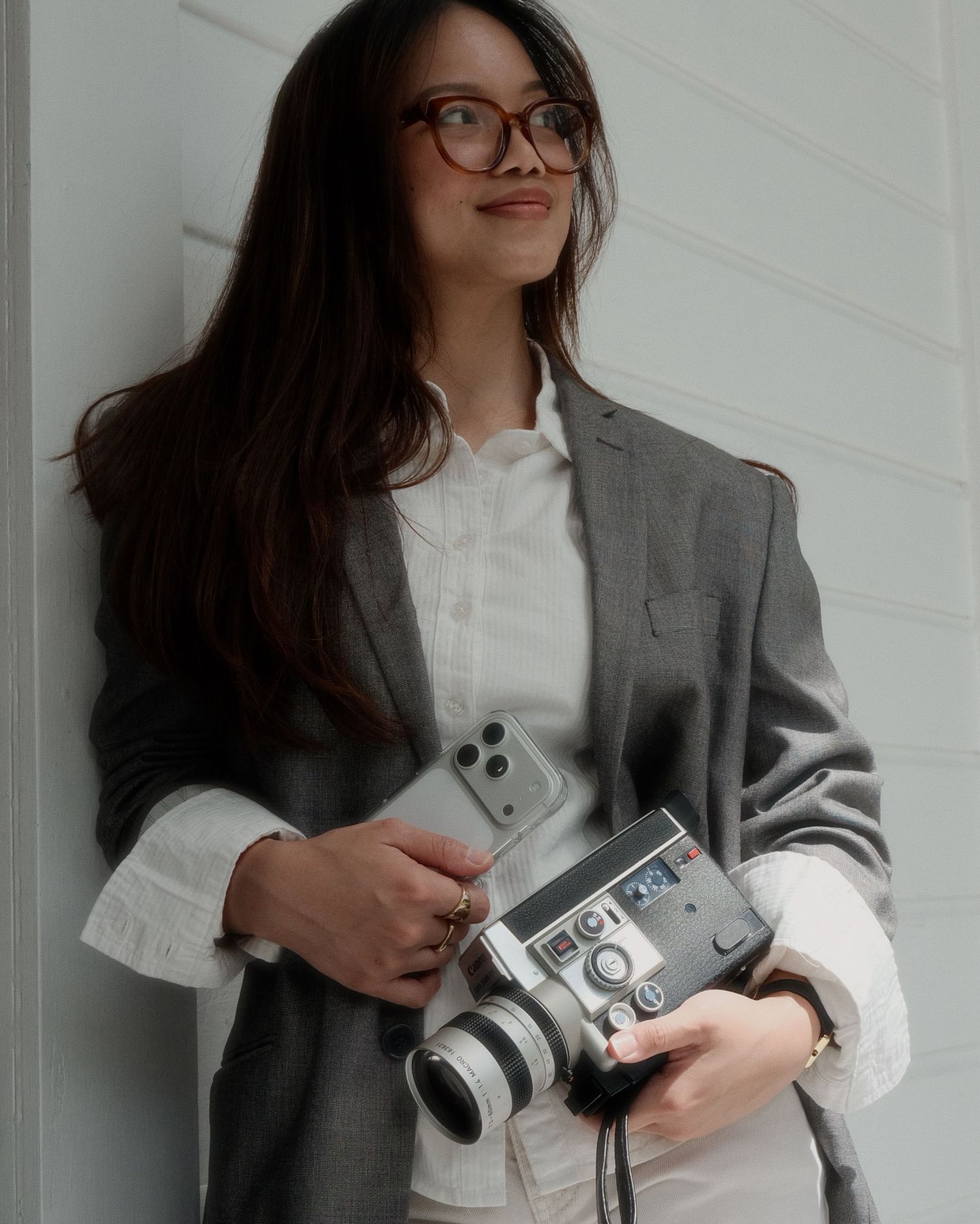 Professional vintage content creation photo