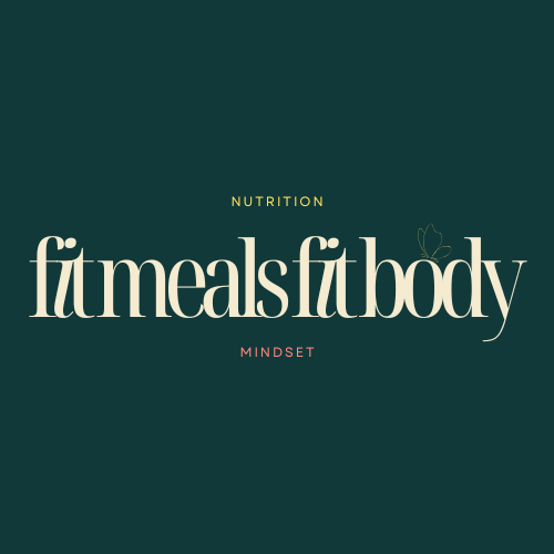 “Fit Meals Fit Body” branded graphic with tagline “Nutrition • Mindset • Movement” — brand logo screen.