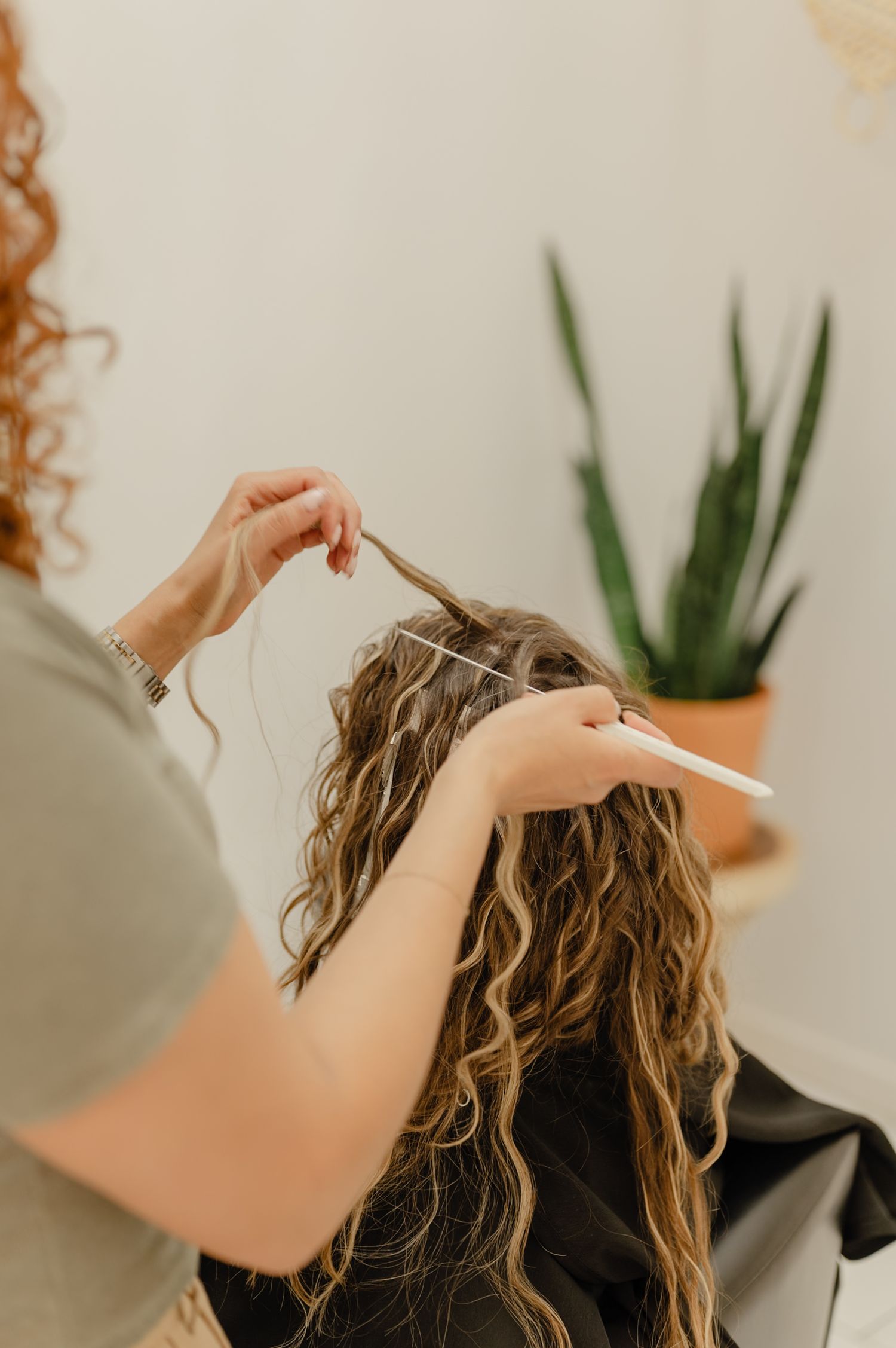 Curly hair consultation with Serena Beach, curl specialist at Salon Blissful—personalized hair care for natural curls.