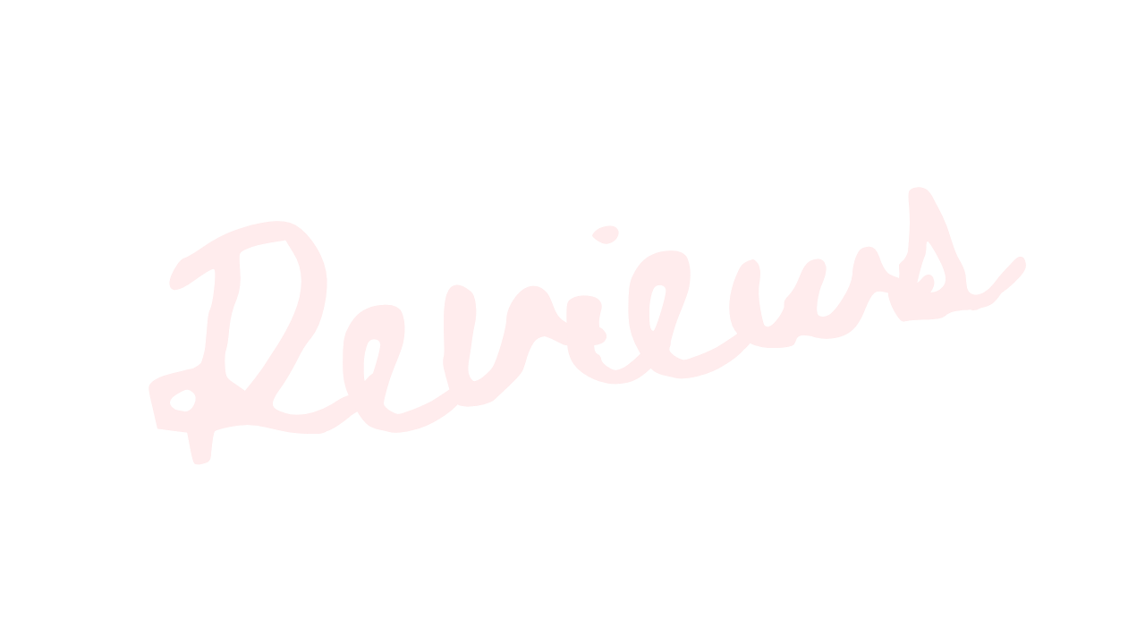 Elegant pink cursive script reading 