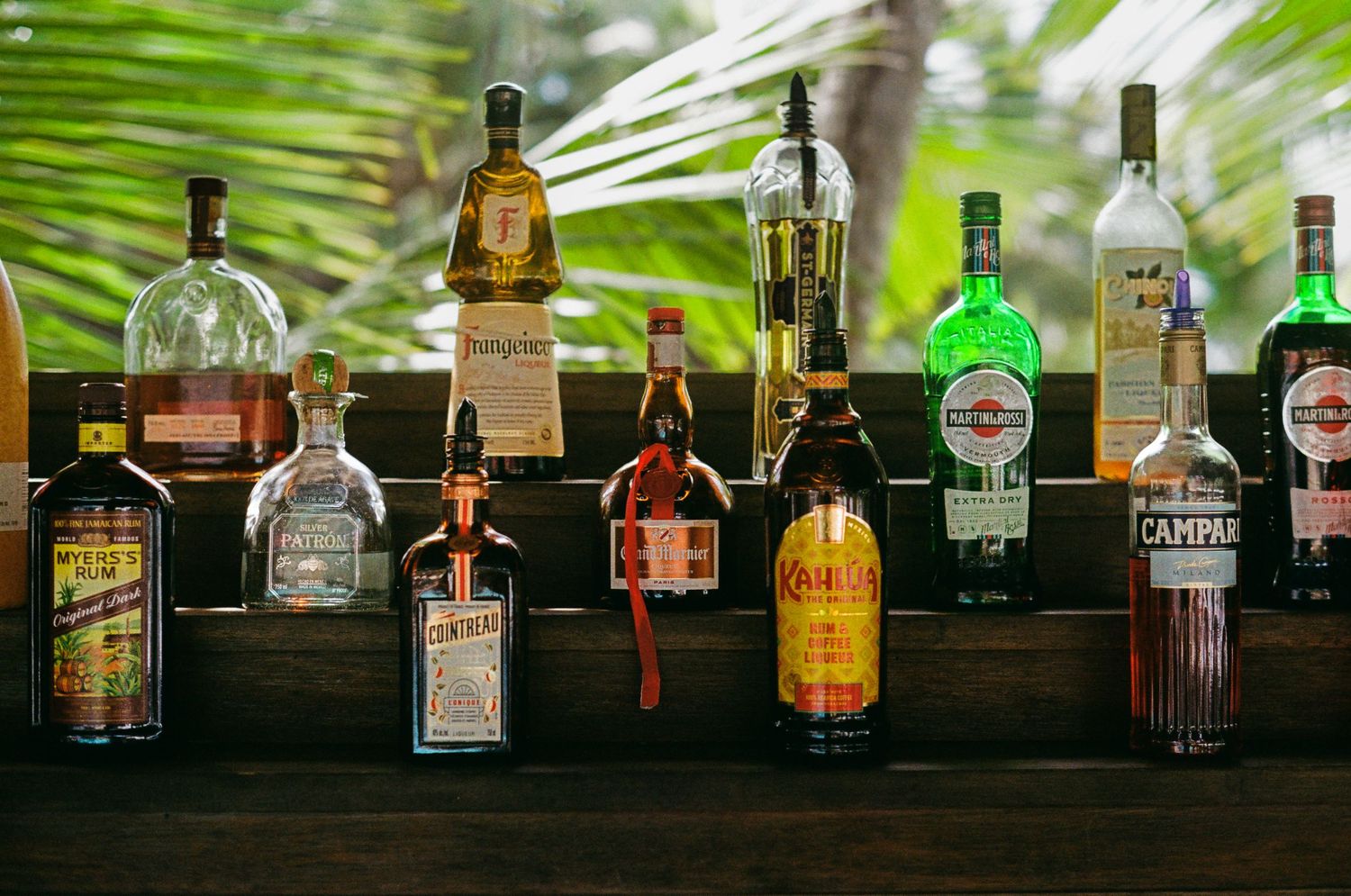 Bottles at restaurant in Puerto Rico