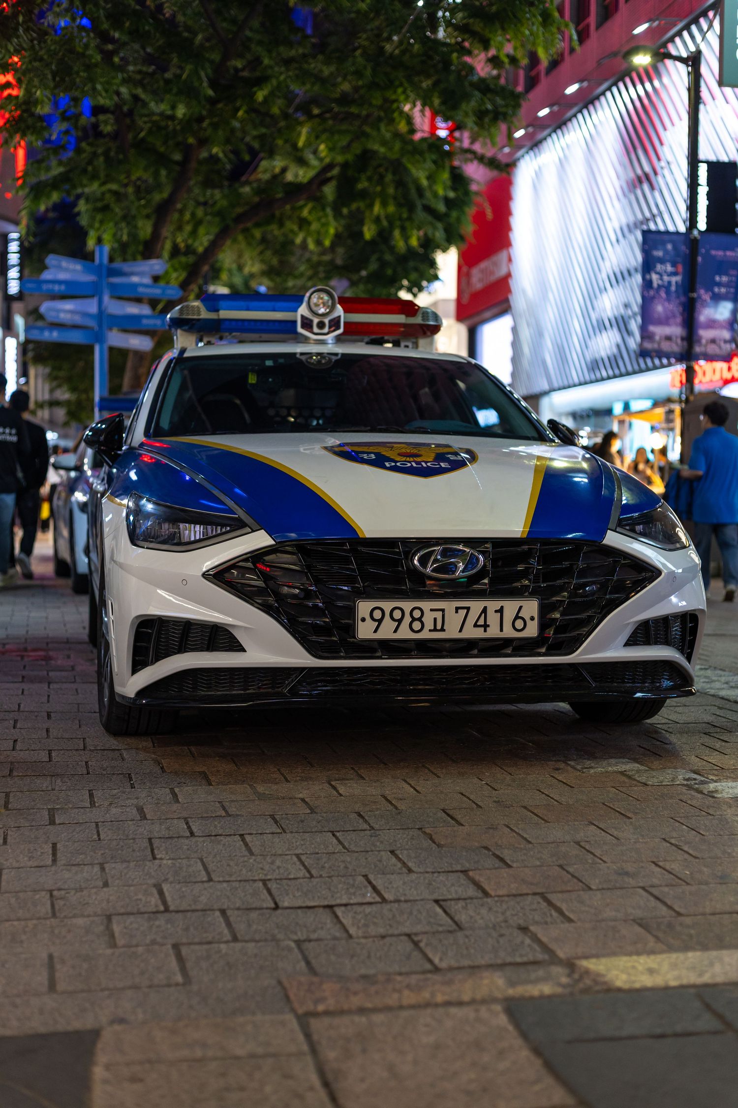 Police car in Seoul, South Korea