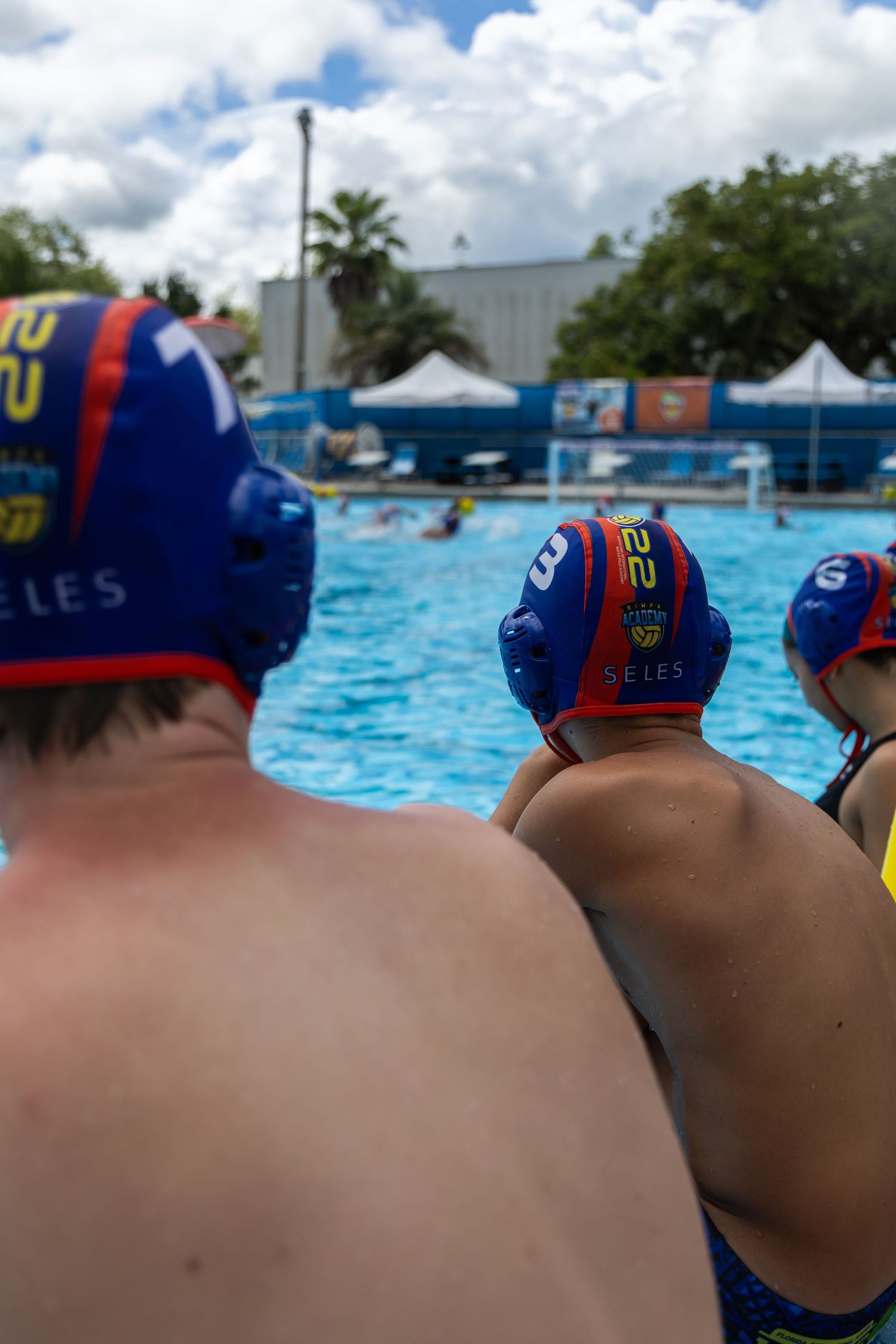 Game day bench at the Florida International Summer Water Polo Event