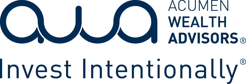 A professional business logo featuring the text ACUMEN CCSG Wealth Advisors with Invest Intentionally tagline.
