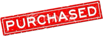 Red grunge rubber stamp with the word PURCHASED in bold capital letters inside a rectangular border.