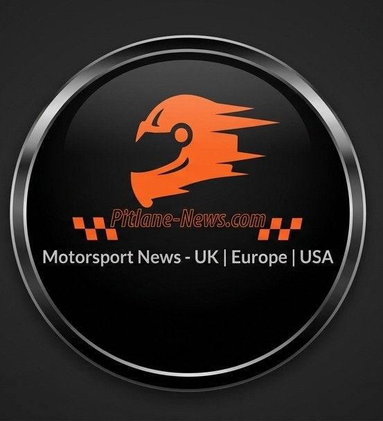 Pitlane-News.com logo featuring an orange racing helmet graphic on a black circular badge for motorsport news.