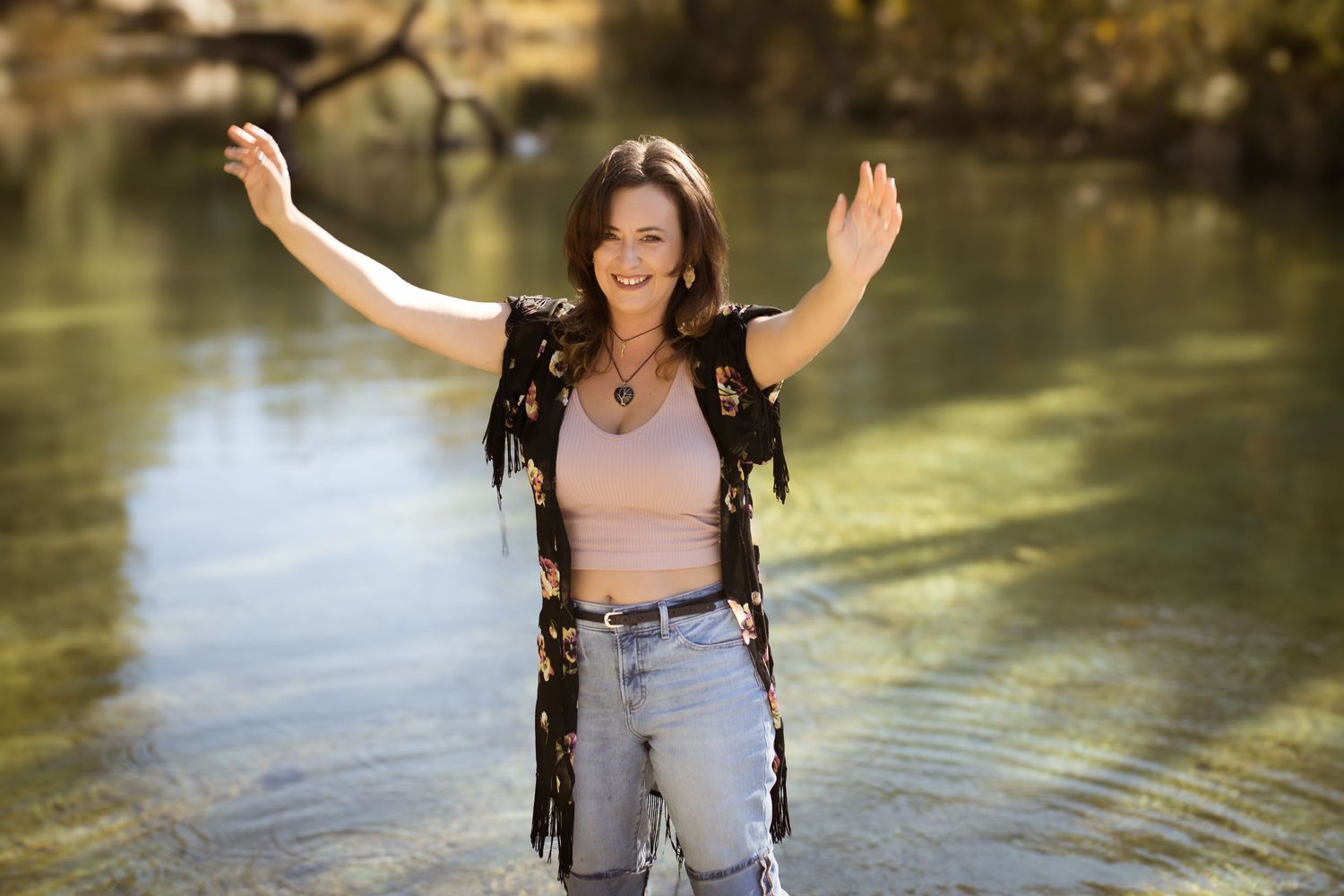 Fort Worth and Dallas boudoir photographer, Katy Rohm, wears an outfit that boosts her confidence and authenticity.