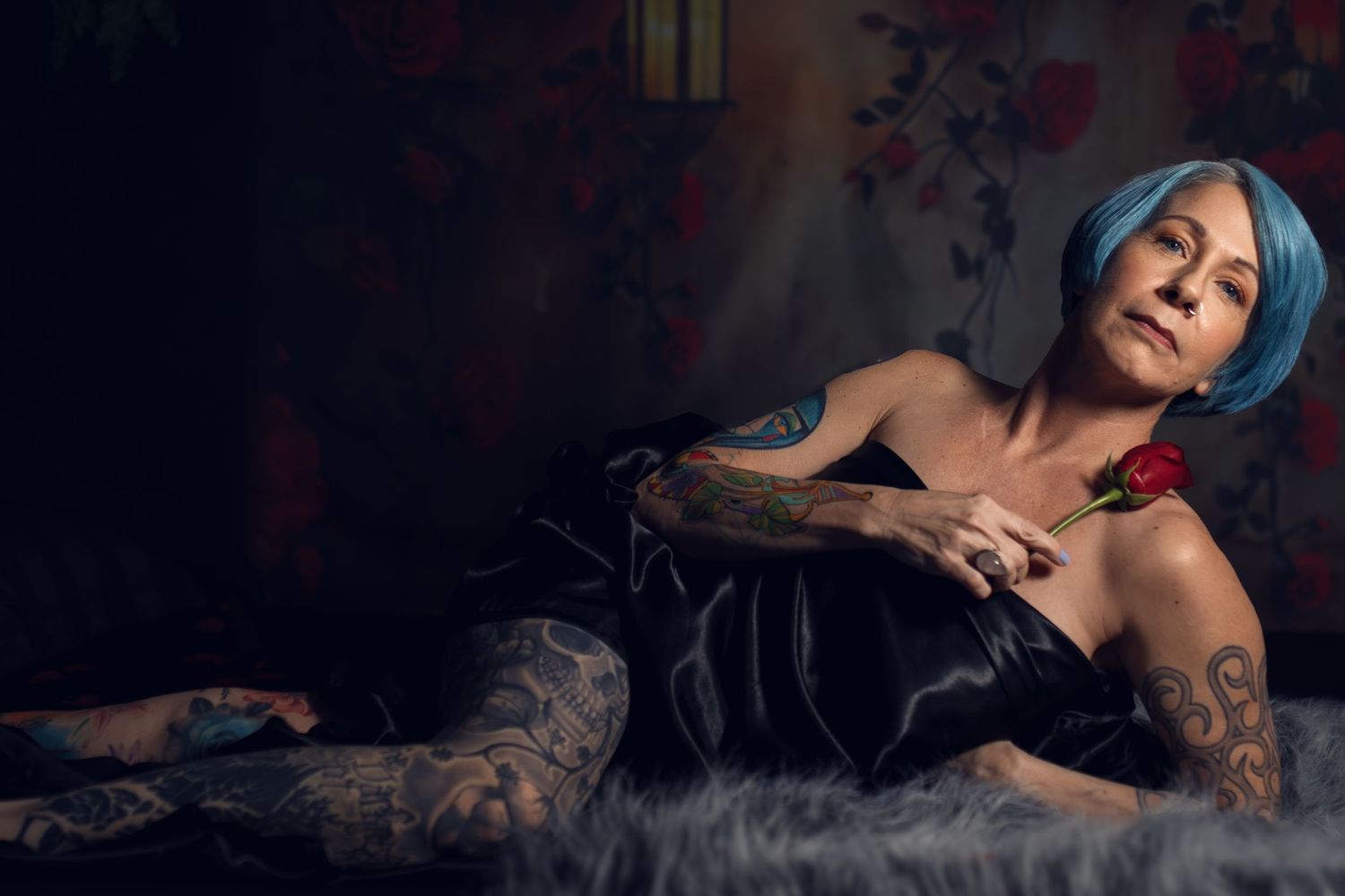 DFW boudoir photographer captures a powerful moment of self-love and strength in this boudoir photo.