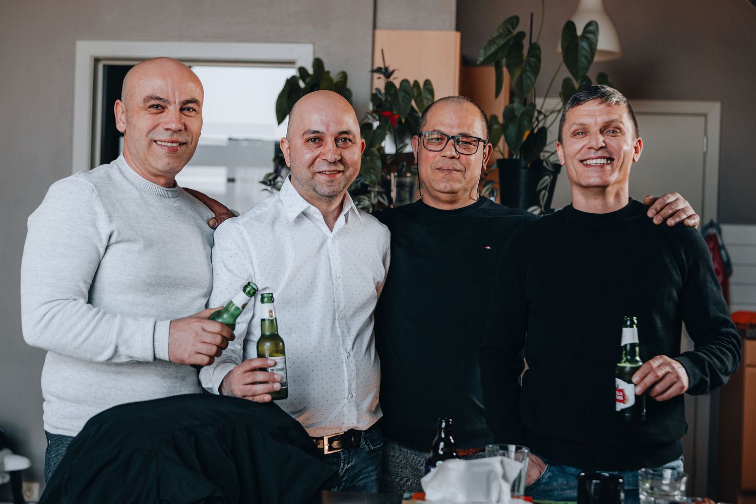 family, portrait, friends