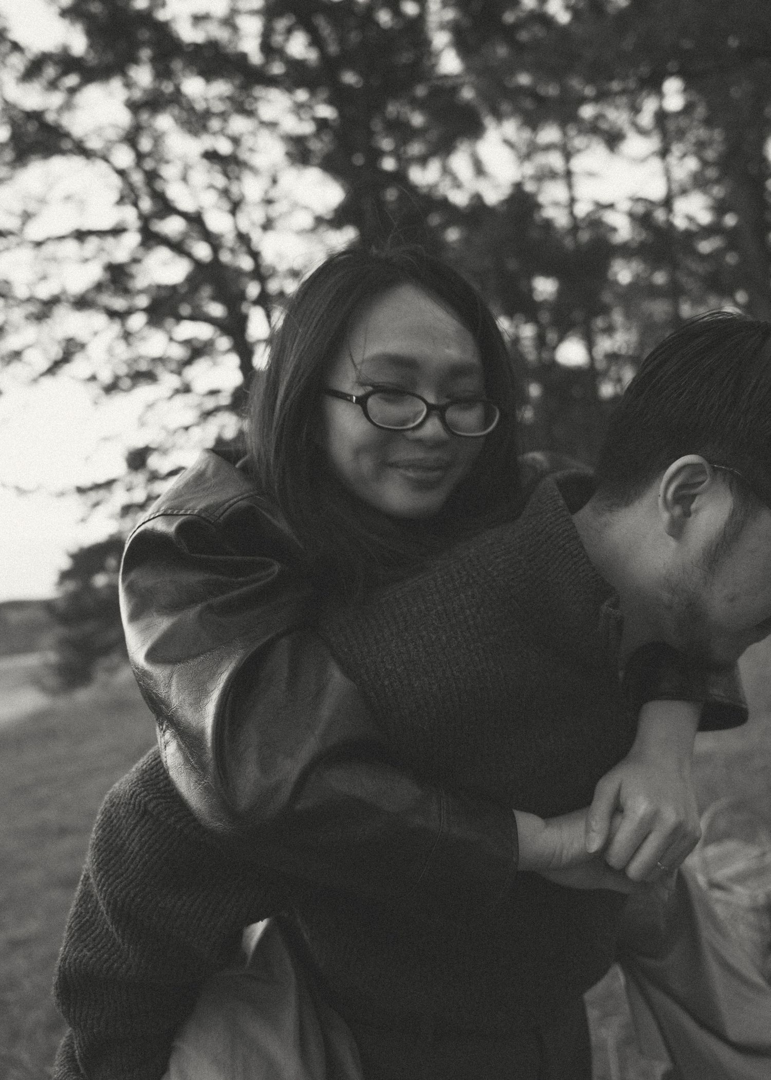 Couples photoshoot at an Adelaide forest at sunset, golden hour.
