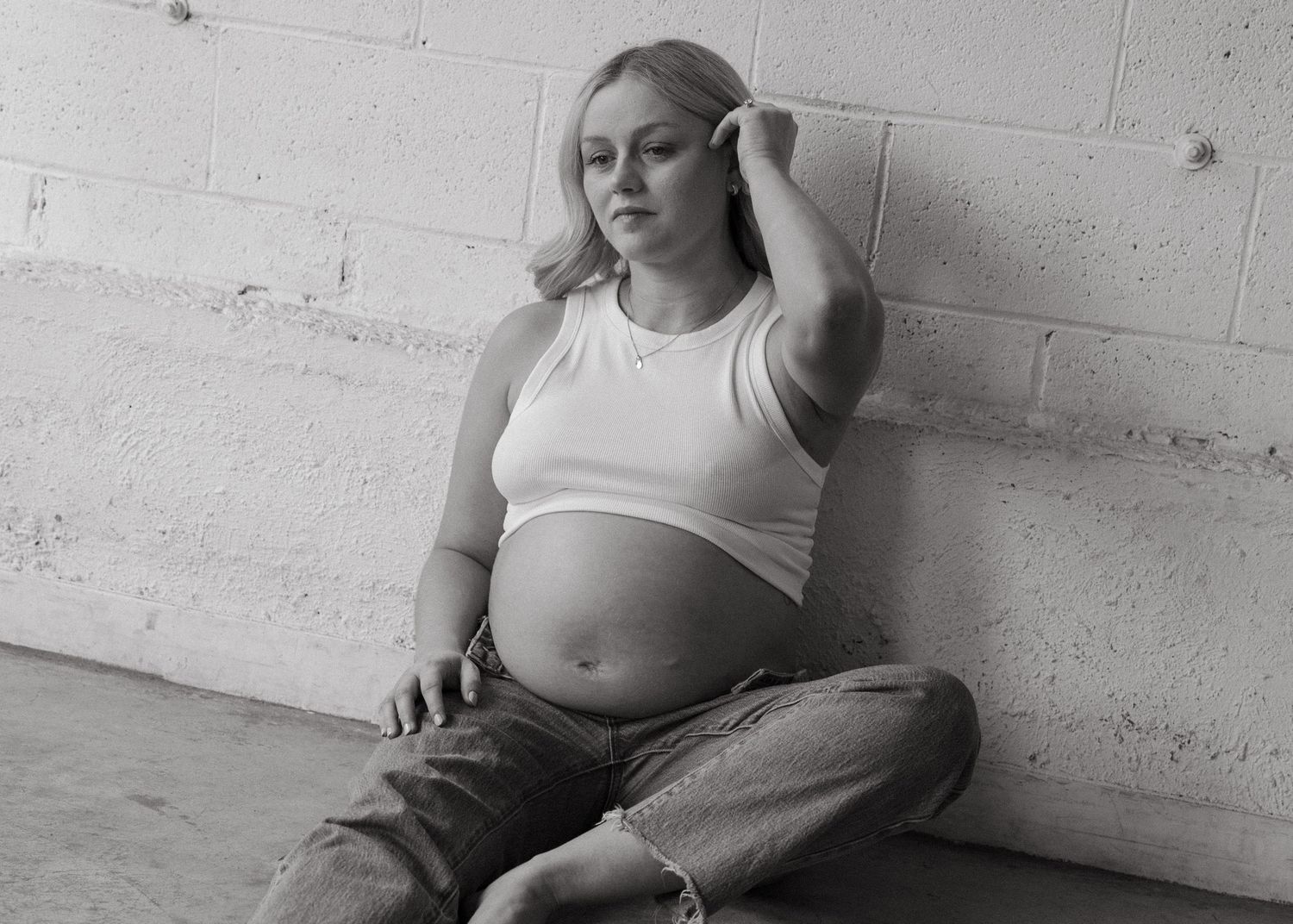 A maternity photography studio session in Adelaide.