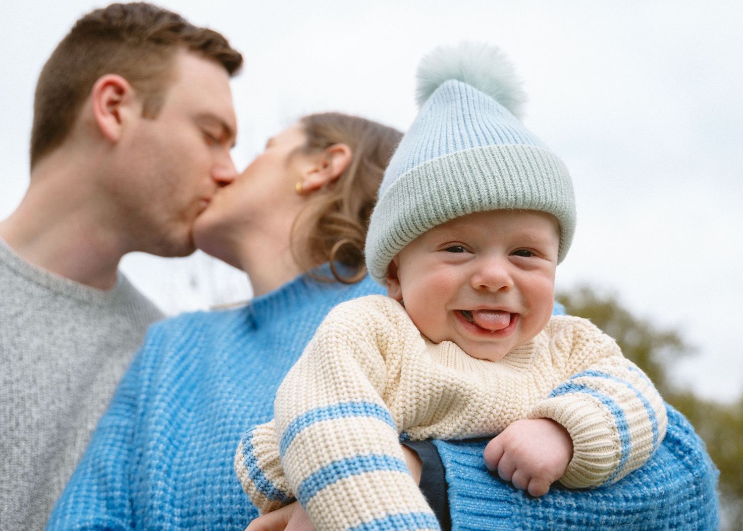 A family photography session at a family home with their baby boy.
