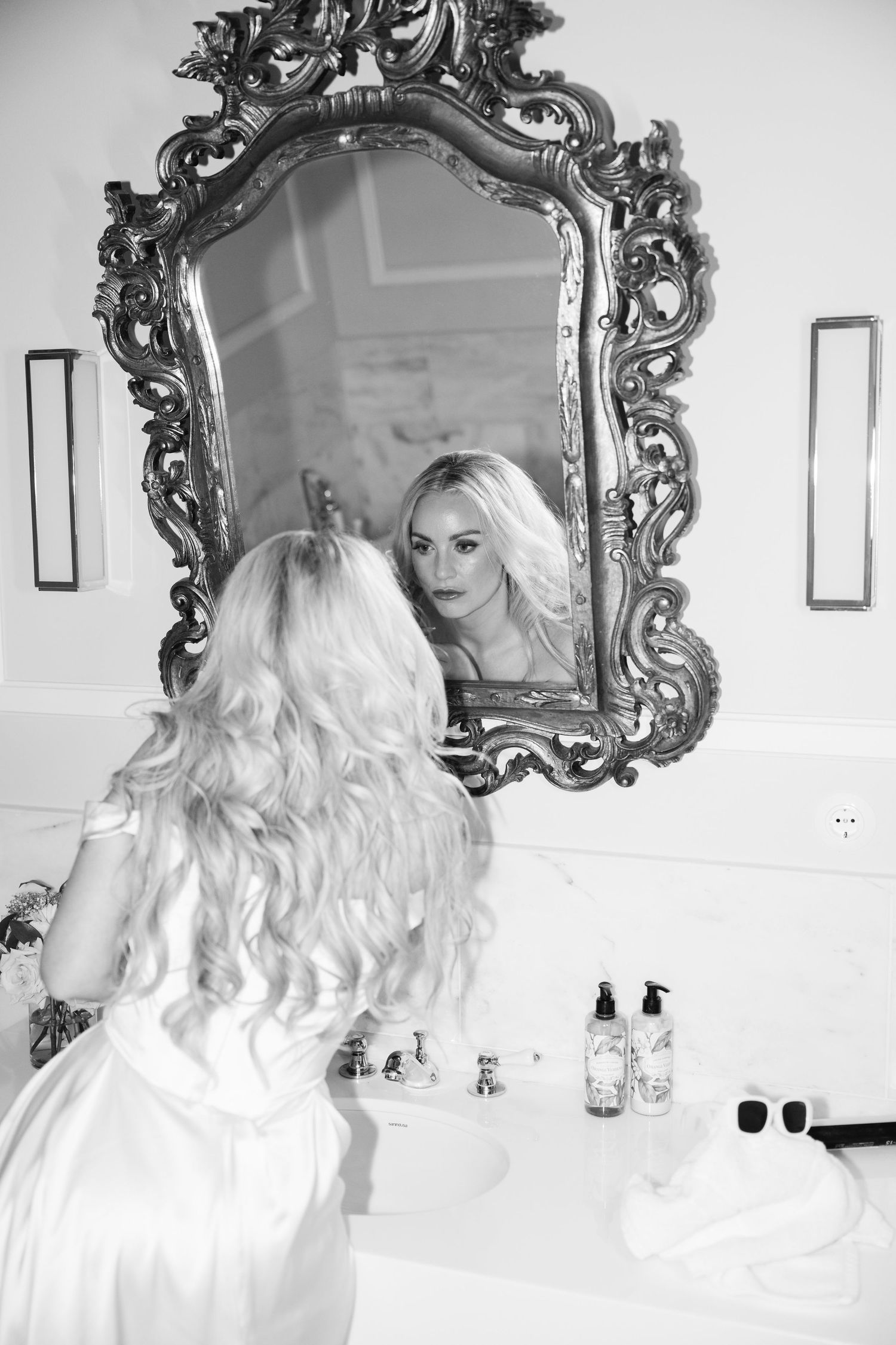 wedding dress morning light