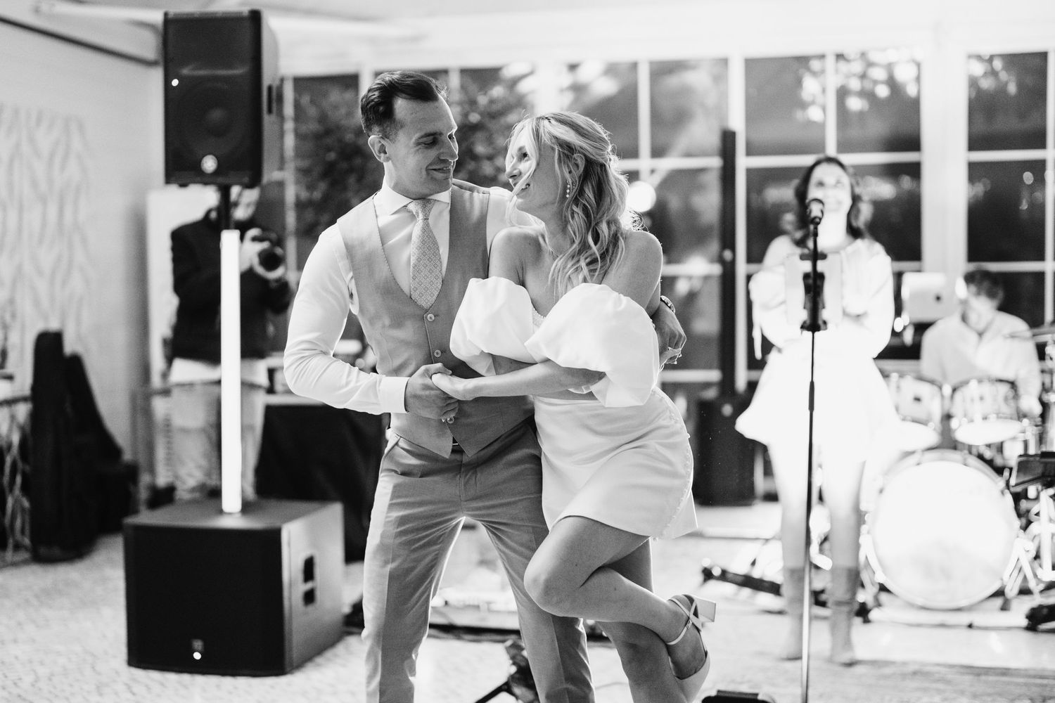 wedding party candid moment