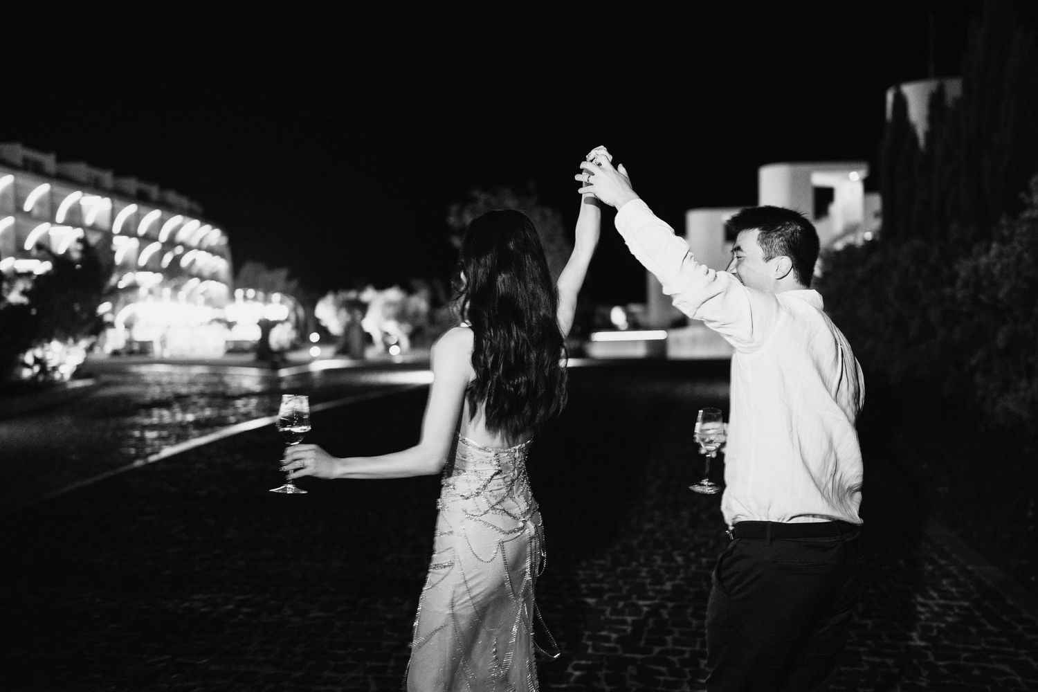 groom dancing wedding