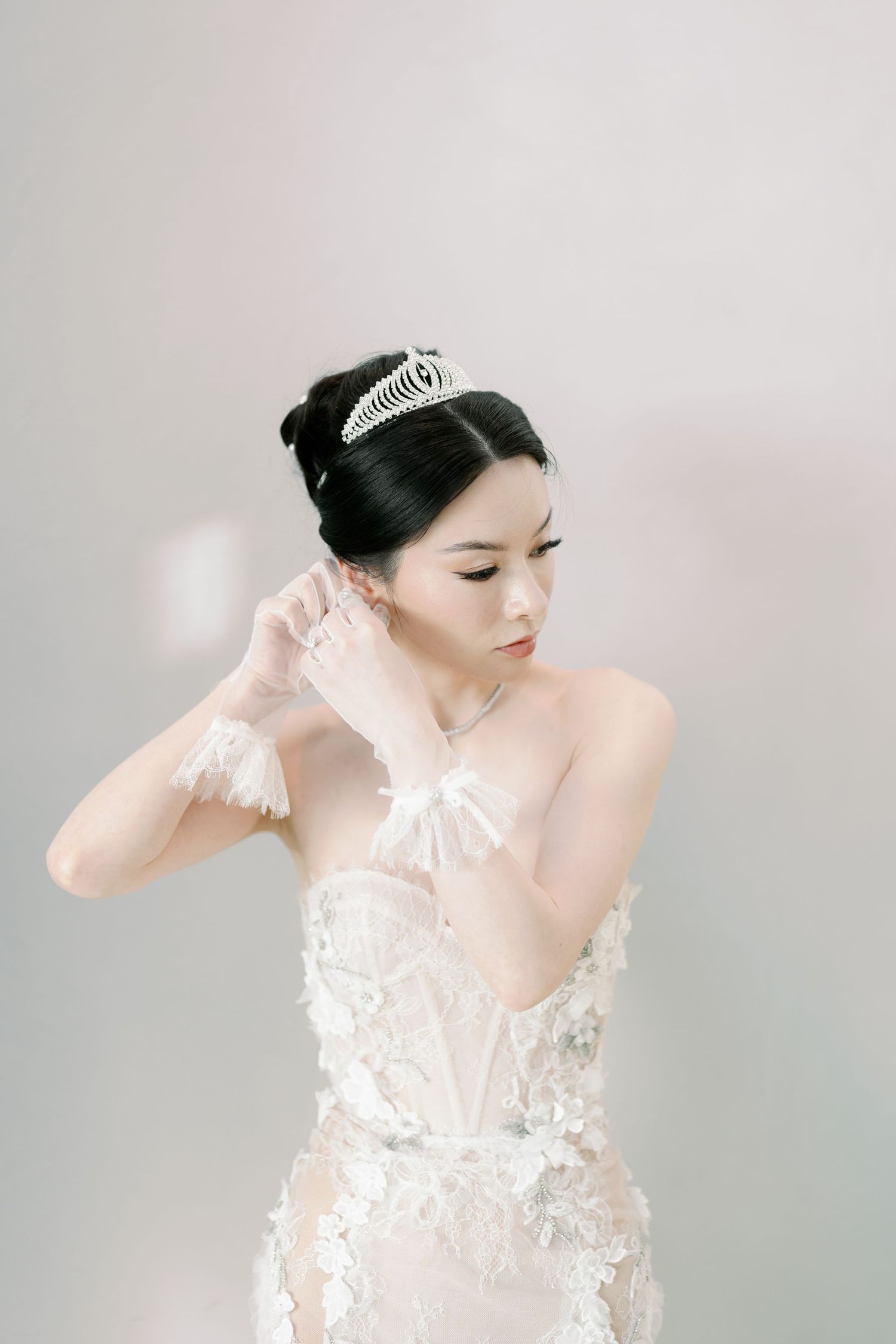 bride walking portrait wedding