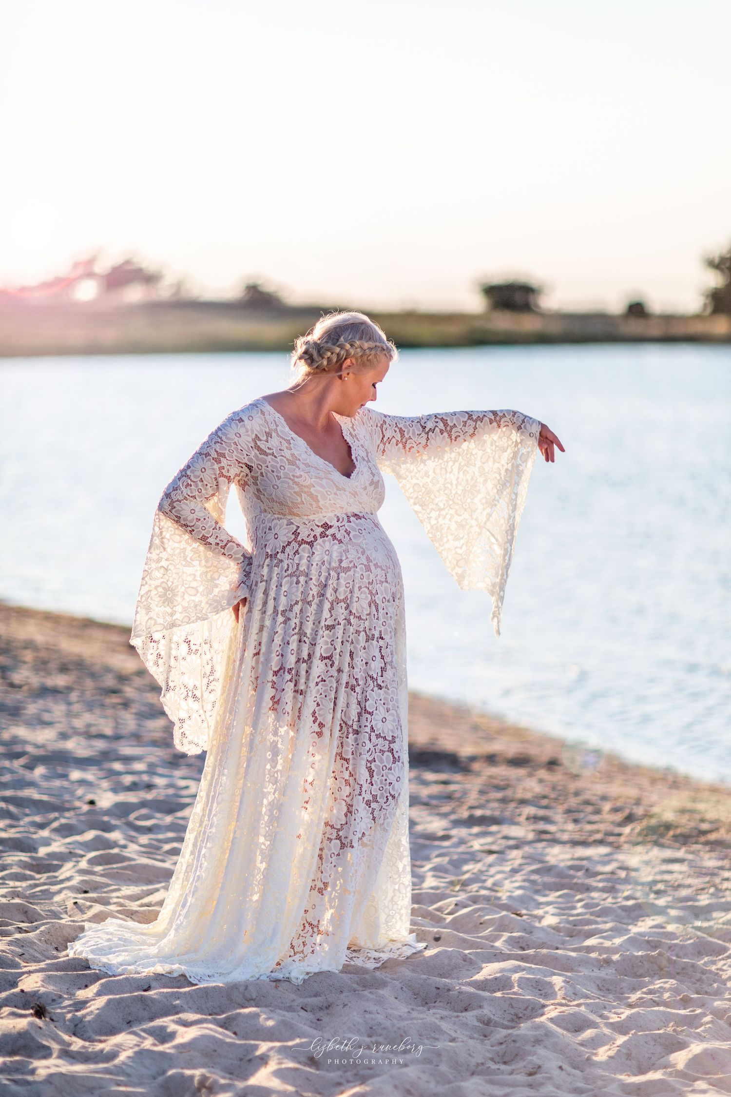 Gravidfotografering vid havet
