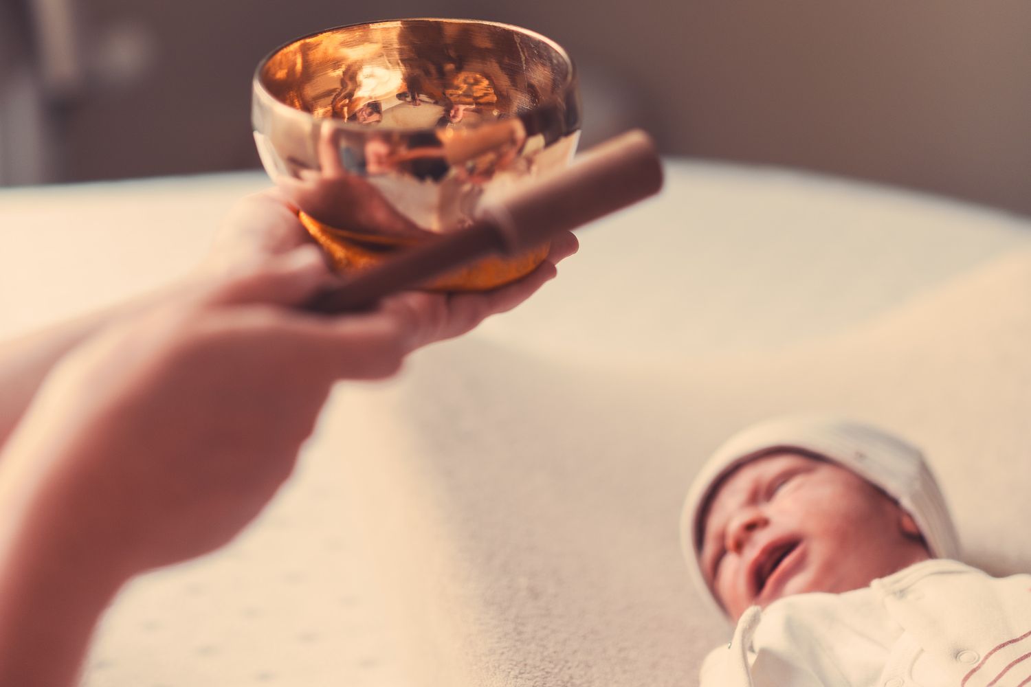 Bain relaxant pour nouveau né